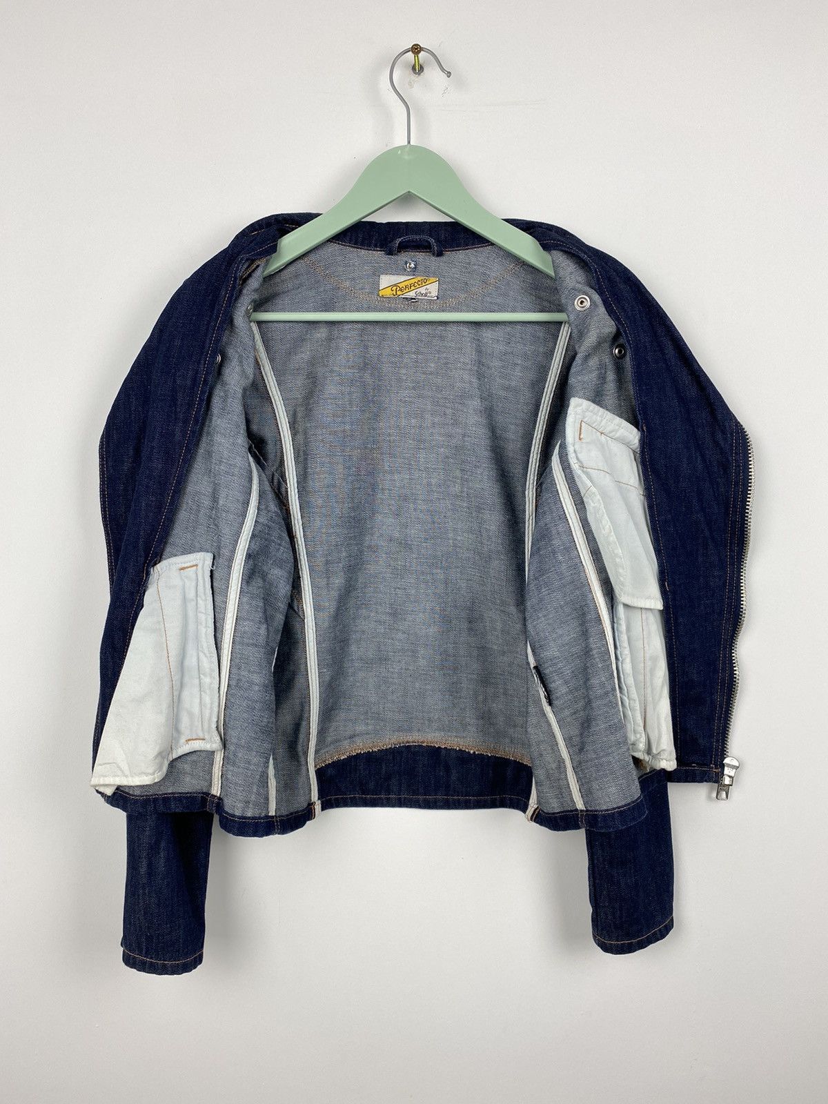 Schott Women’s Schott Perfecto Motorcycle Denim Jacket Avirex Size S / US 4 / IT 40 - 13 Thumbnail