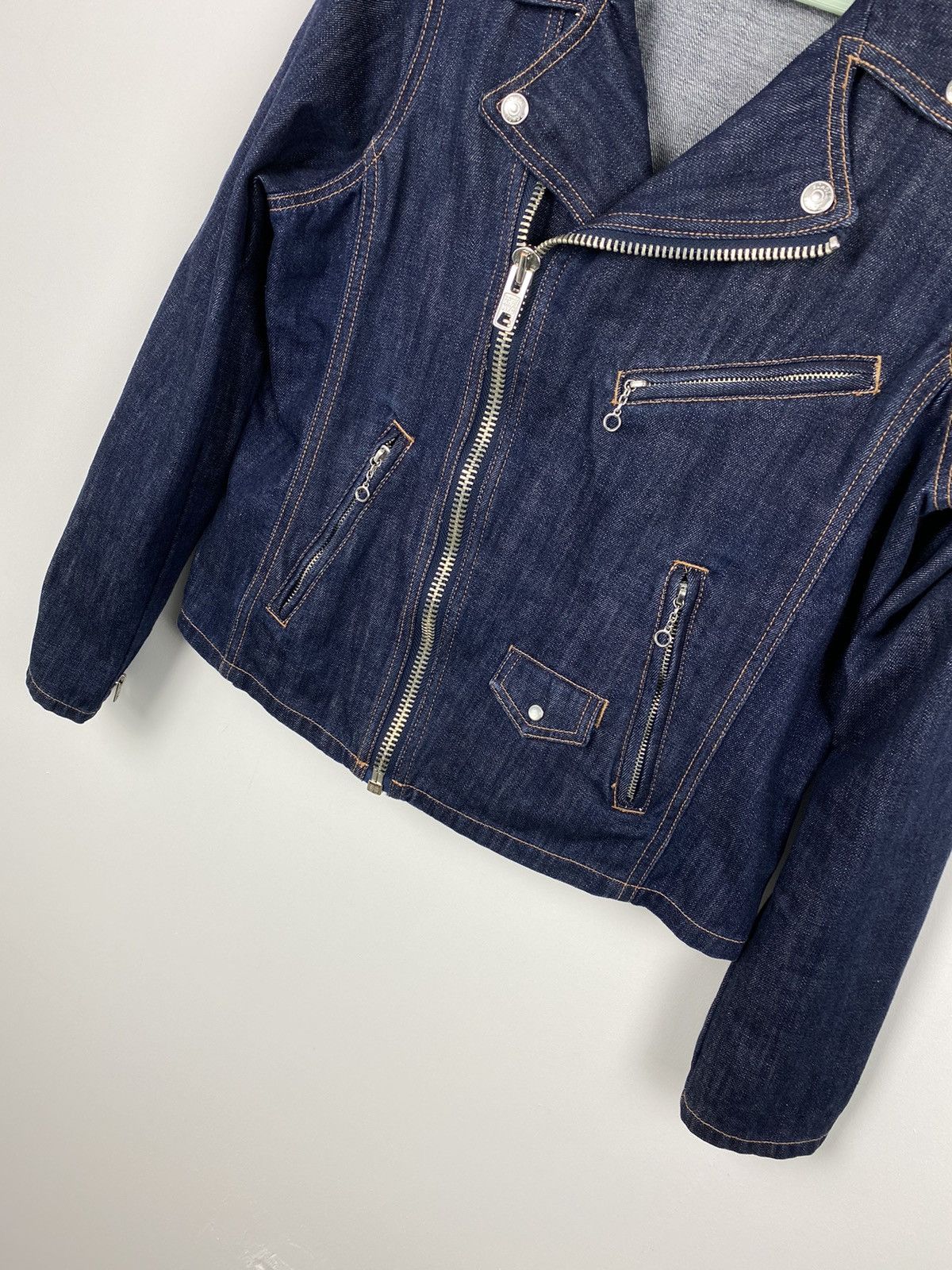 Schott Women’s Schott Perfecto Motorcycle Denim Jacket Avirex Size S / US 4 / IT 40 - 3 Thumbnail