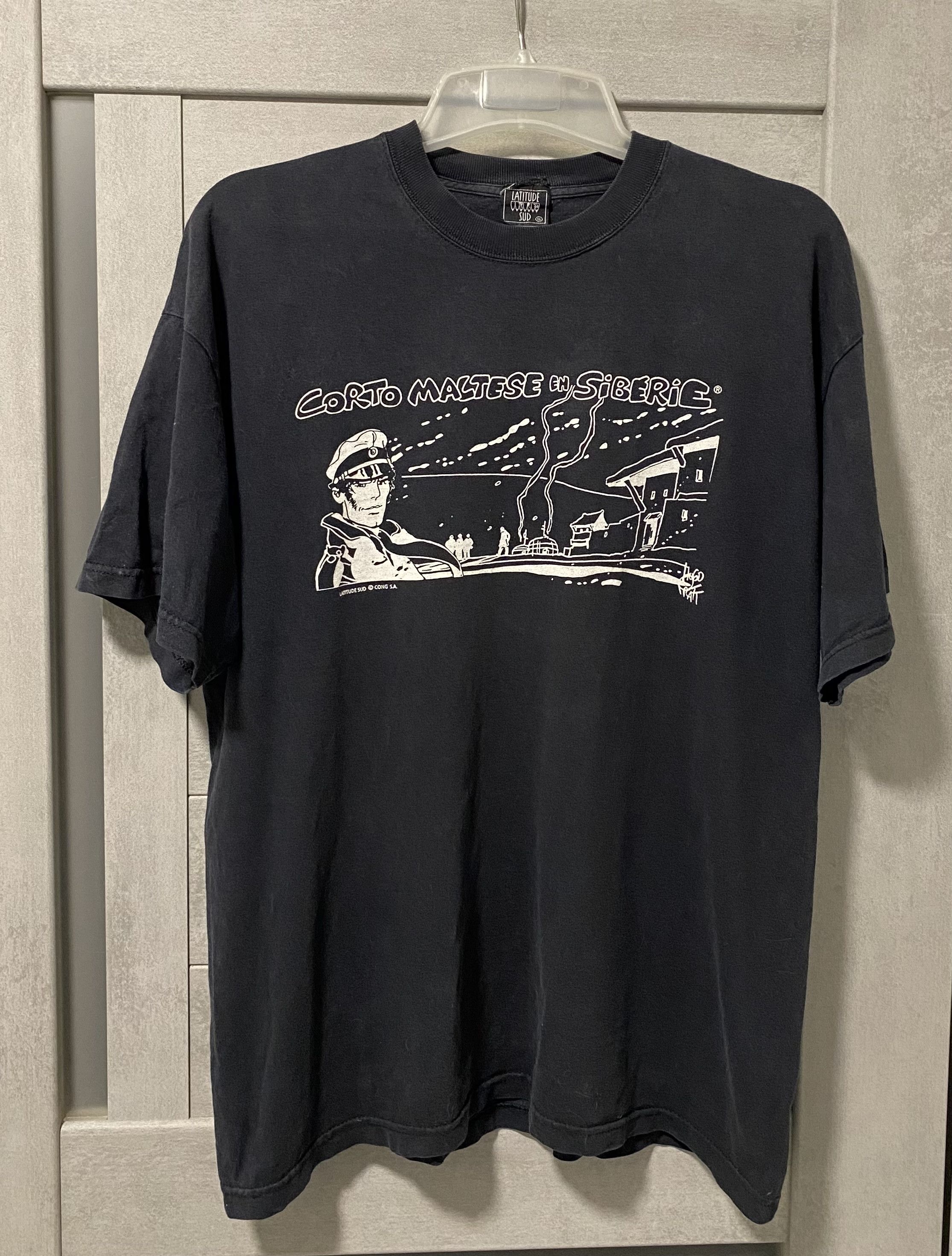 Anime × Vintage Vintage 90s corto maltese en sibérie hugo pratt t-shirt Size US L / EU 52-54 / 3 - 1 Thumbnail