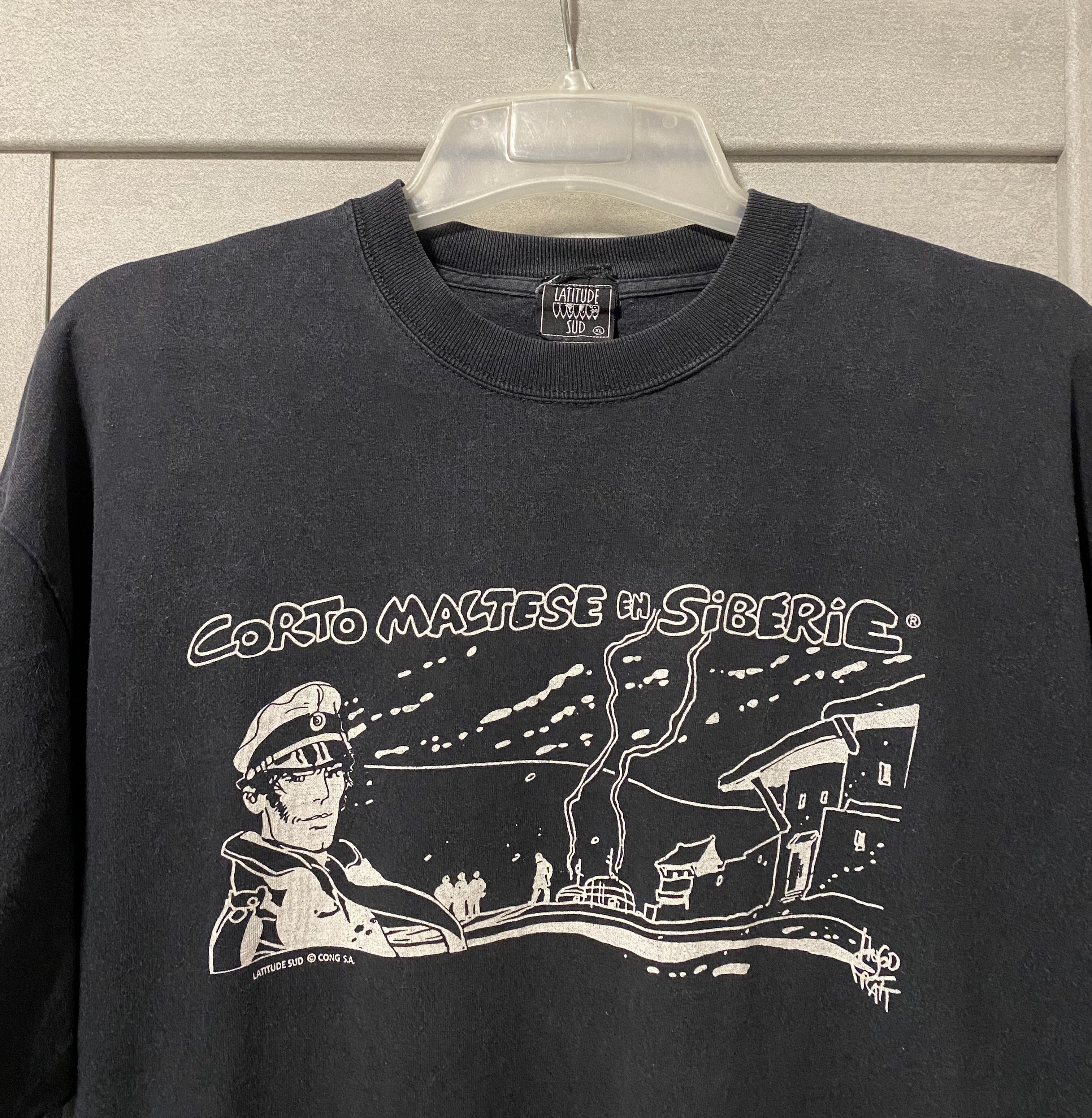 Anime × Vintage Vintage 90s corto maltese en sibérie hugo pratt t-shirt Size US L / EU 52-54 / 3 - 6 Thumbnail