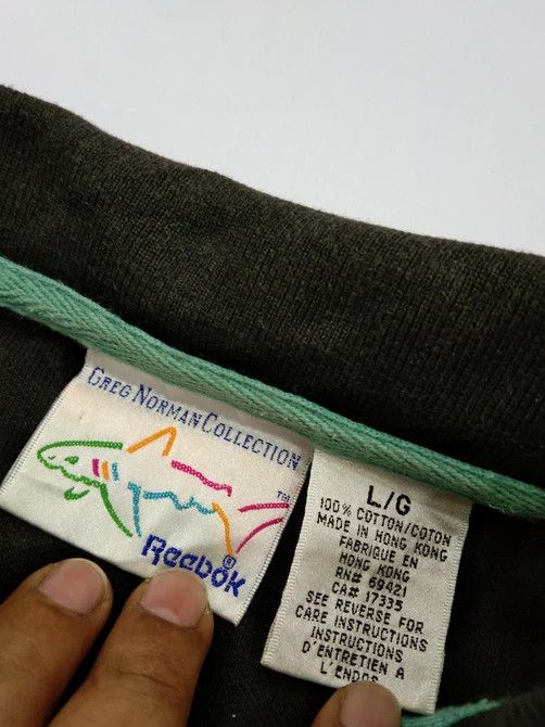 Greg Norman × Reebok × Vintage 90s Greg Norman x Reebok Vintage Polo Tee Shark Logo Size US XL / EU 56 / 4 - 4 Thumbnail