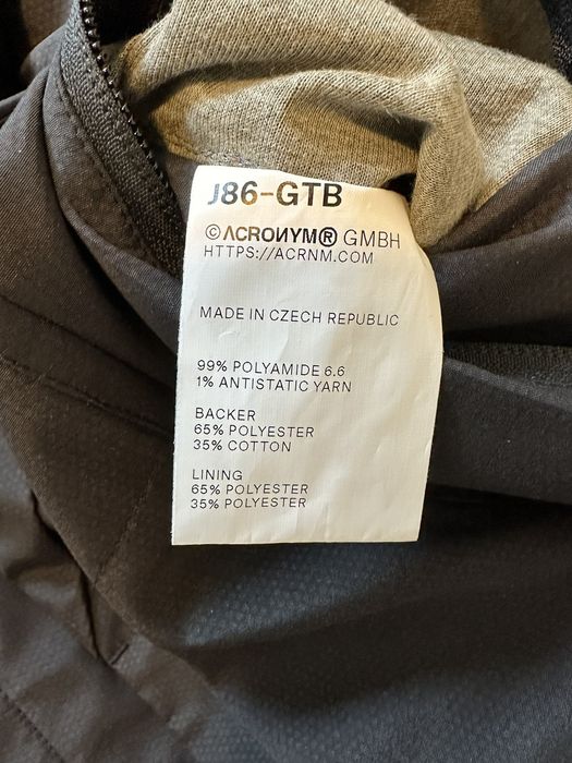 Acronym Acronym 22SS J86-GTB Jacket M | Grailed