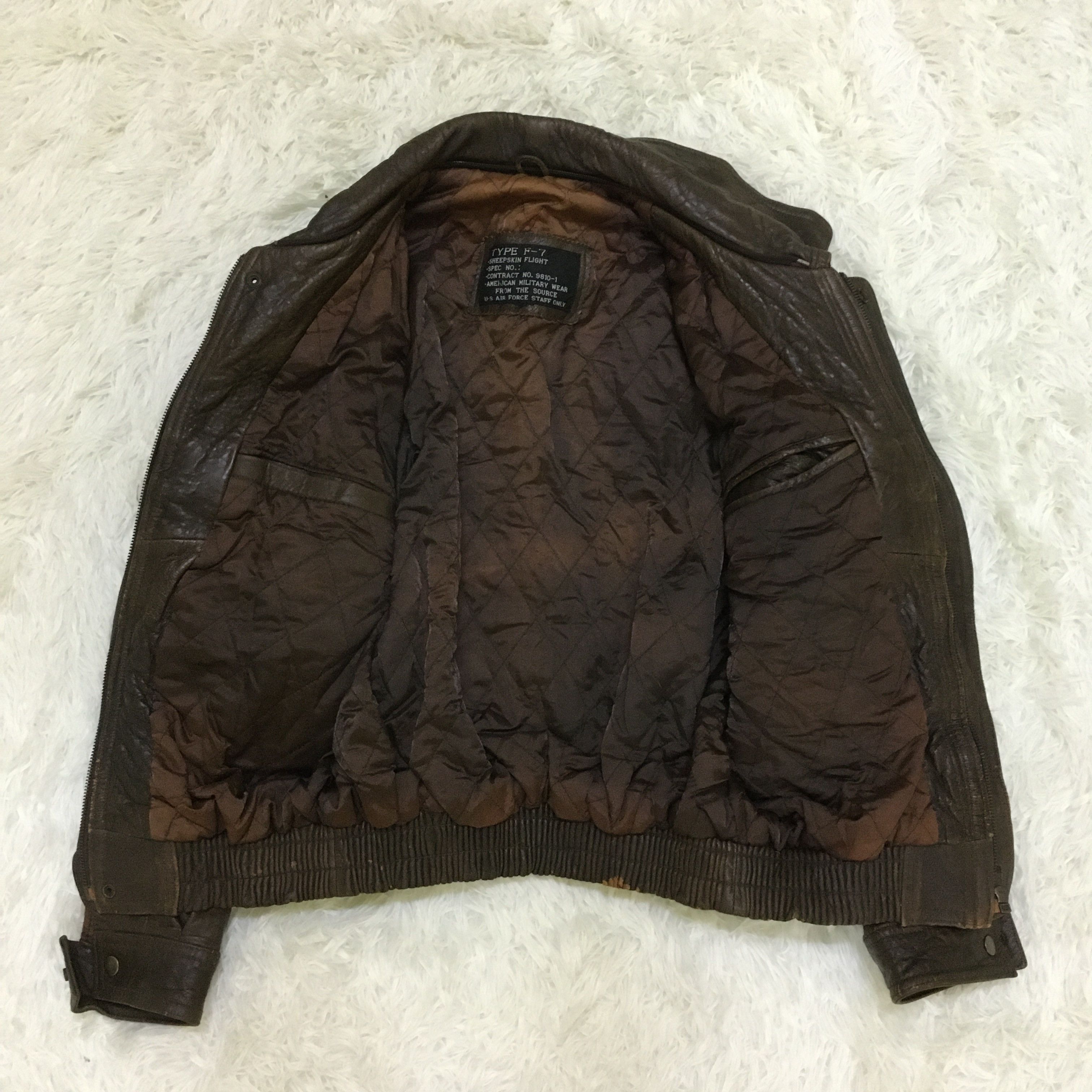 Leather US Air Force Type F7 Sheepskin Flight Jacket Size US M / EU 48-50 / 2 - 9 Thumbnail