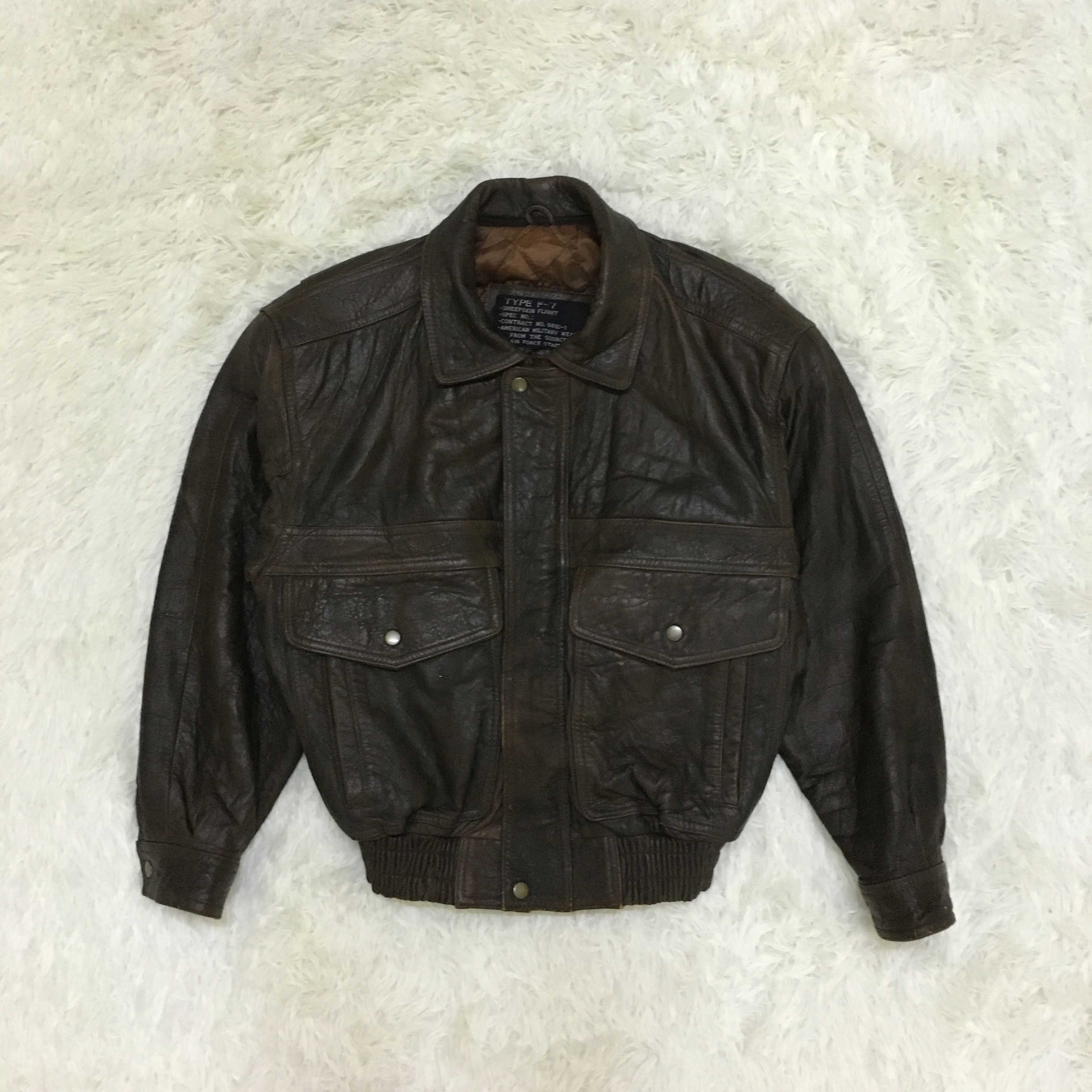 Leather US Air Force Type F7 Sheepskin Flight Jacket Size US M / EU 48-50 / 2 - 3 Thumbnail