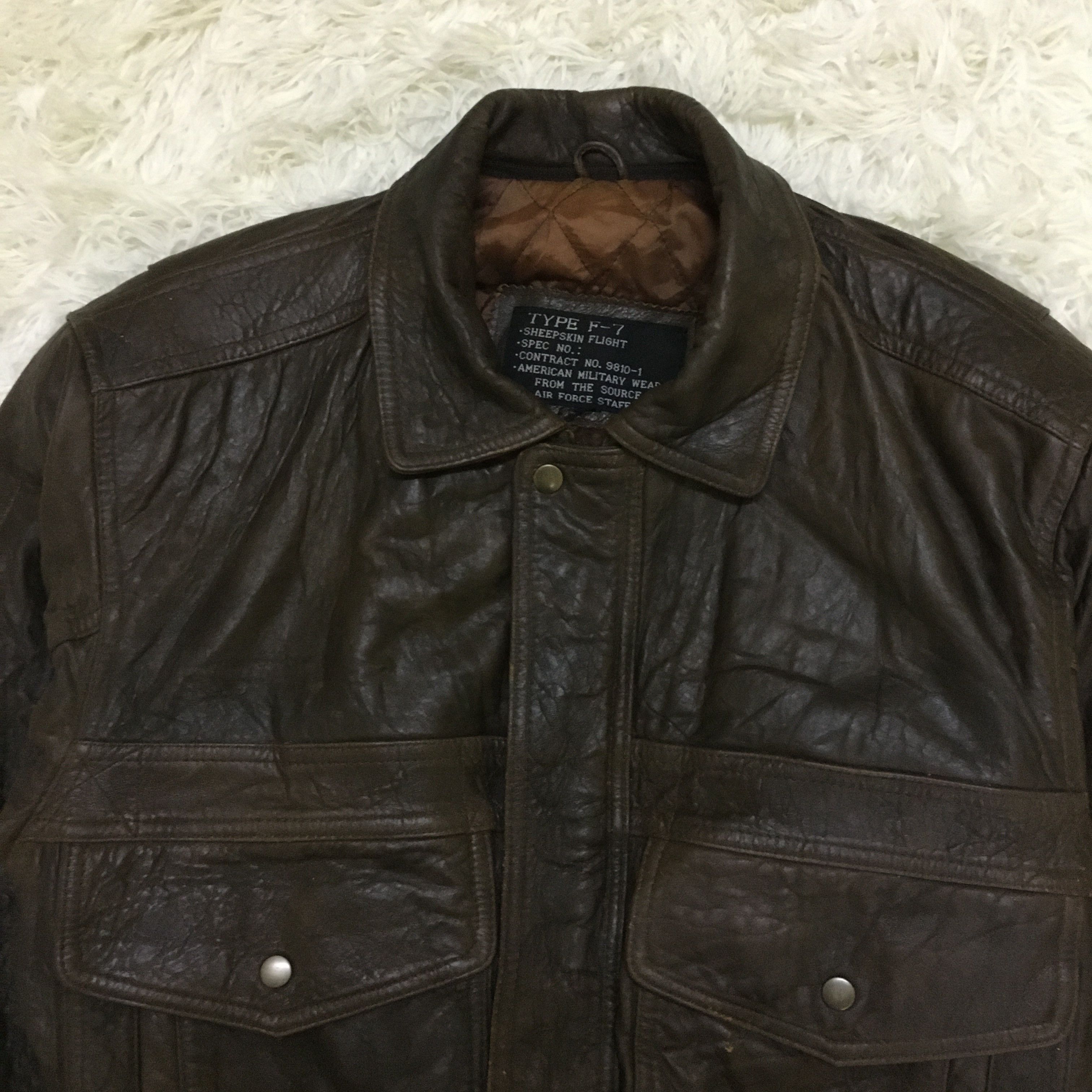 Leather US Air Force Type F7 Sheepskin Flight Jacket Size US M / EU 48-50 / 2 - 6 Thumbnail