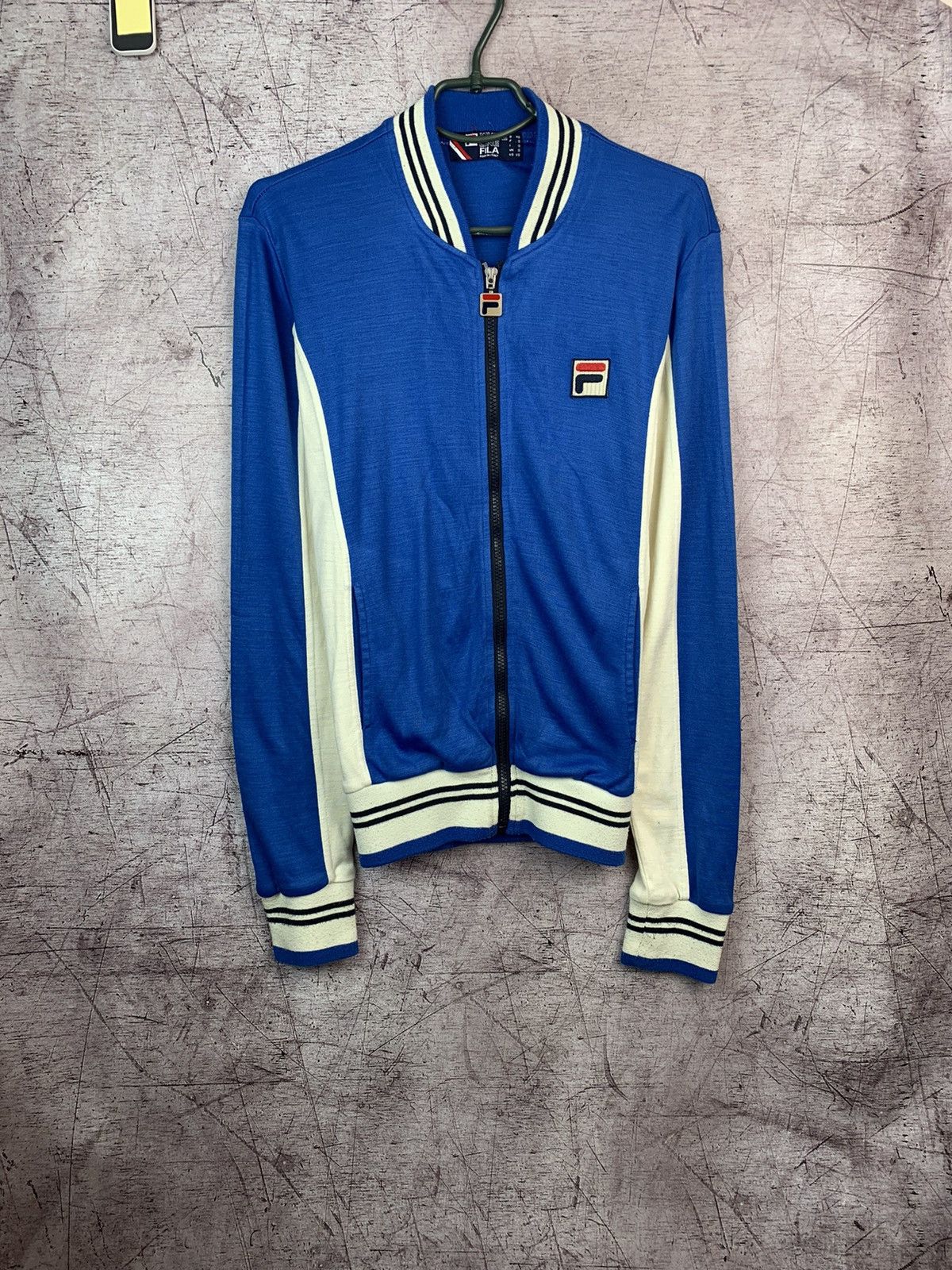 Fila × Vintage Fila White Line Vintage Mens Bomber Jacket Size US S / EU 44-46 / 1 - 1 Thumbnail