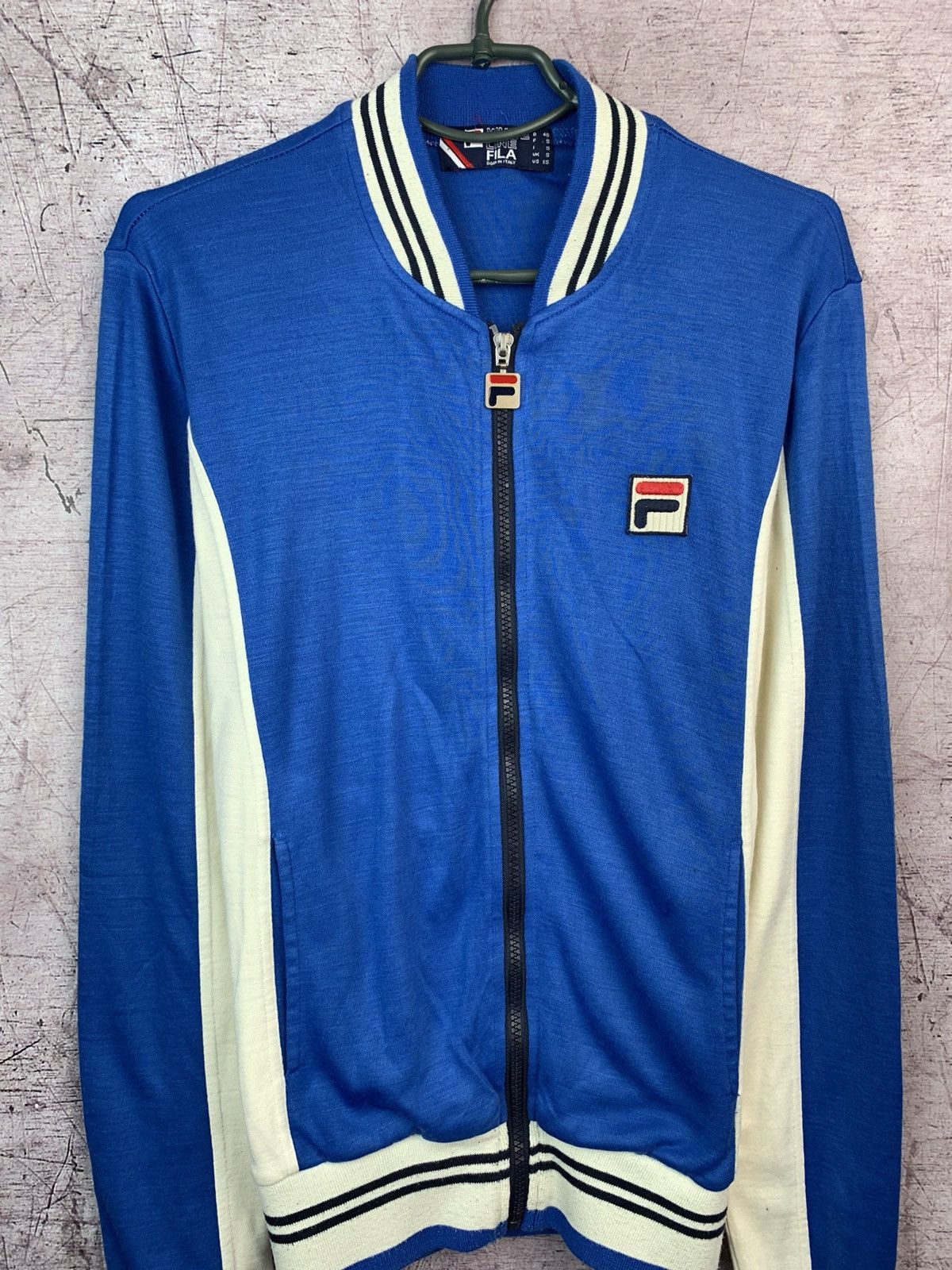 Fila × Vintage Fila White Line Vintage Mens Bomber Jacket Size US S / EU 44-46 / 1 - 2 Thumbnail