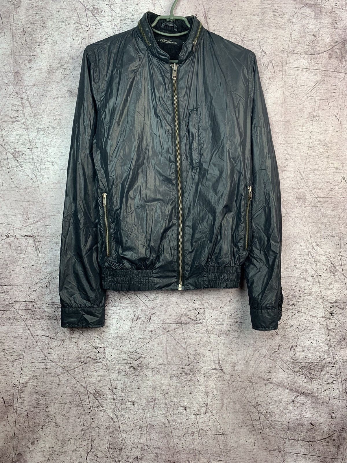Allsaints AllSaints Nylon Leather Mens Jacket Size US S / EU 44-46 / 1 - 1 Thumbnail