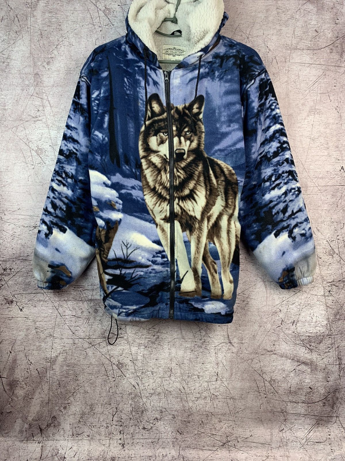 Vintage Vintage Animal Wolf Overprint Fleece Jacket Size US S / EU 44-46 / 1 - 1 Preview