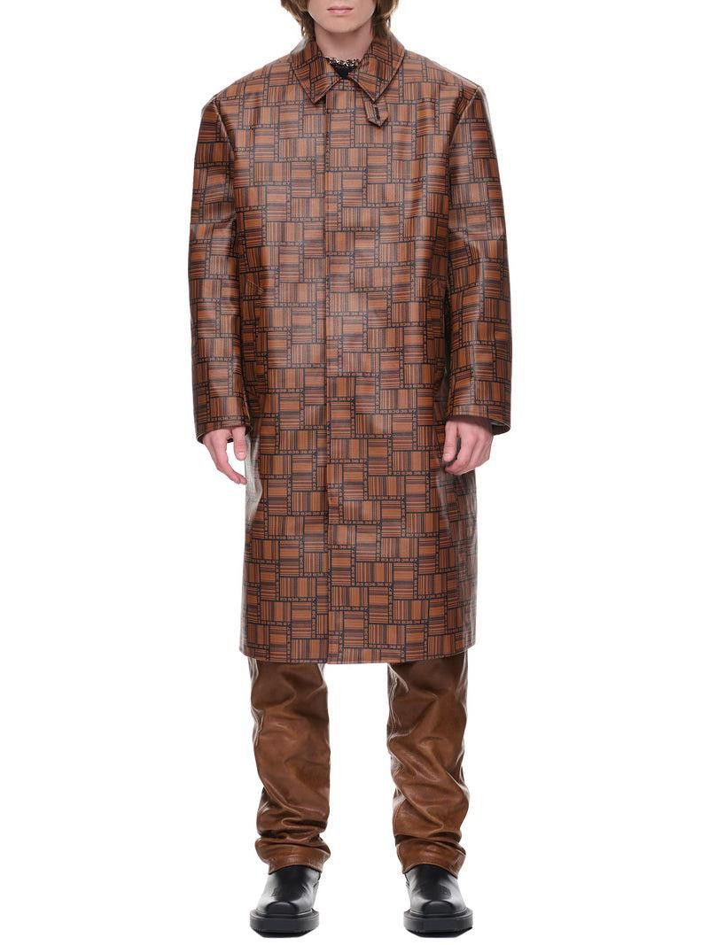 Vetements Barcode Monogram Coat in Brown Size US L / EU 52-54 / 3 - 1 Thumbnail