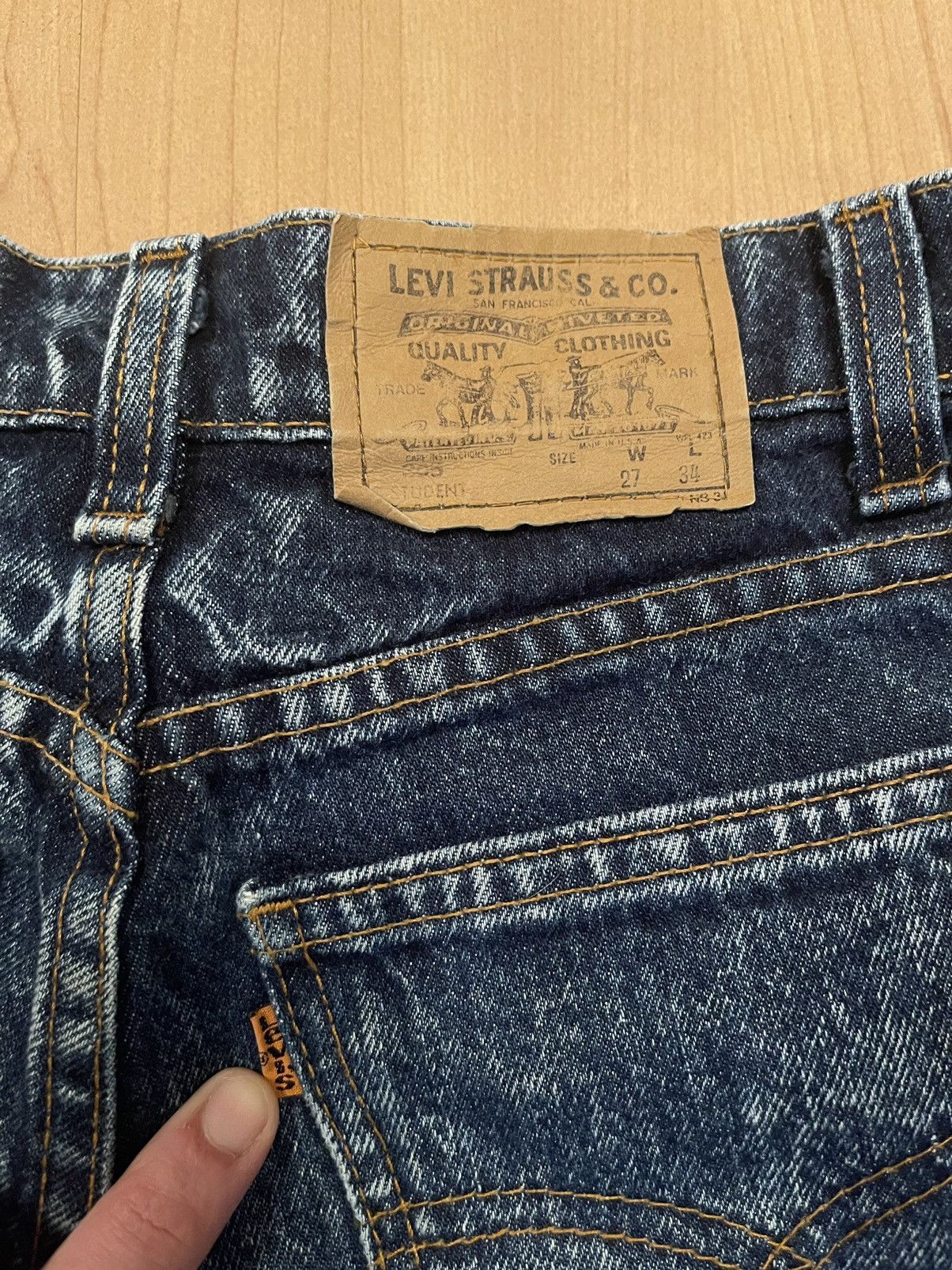 Levi's × Levi's Vintage Clothing Levi’s Orange Tab 90s vintage student fit washed denim pants Size 25" / US 0 / IT 36 - 8 Thumbnail