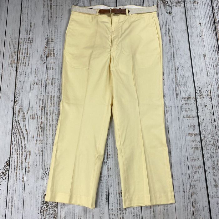 Farah VTG MENS CADDYSHACK GOLF PANTS W/ BELT FARAH YELLOW RARE USA ...