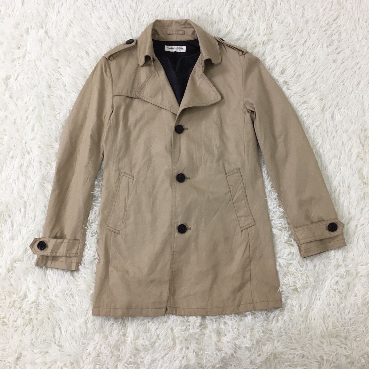 image of Archival Clothing x Vanquish Tokyo Japan Trench in Brown, Men's (Size Small)