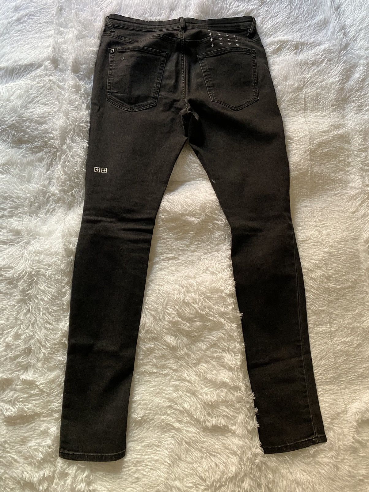 Ksubi Ksubi 001 black jeans with distressed knee detail Size US 32 / EU 48 - 2 Thumbnail