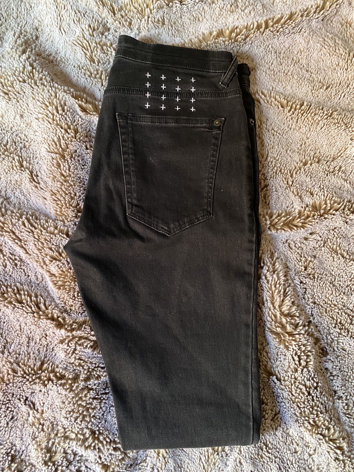 Ksubi Ksubi 001 black jeans with distressed knee detail Size US 32 / EU 48 - 3 Thumbnail