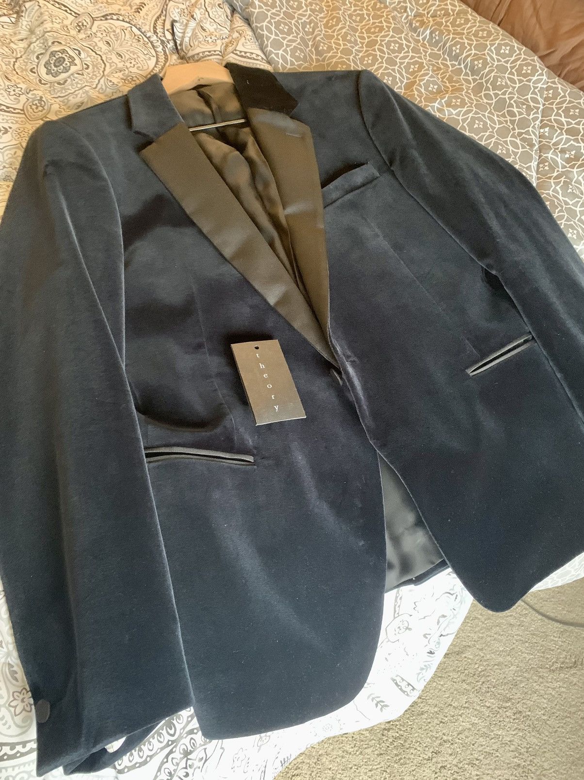 Theory Theory 42s Chambers Velvet Navy Blazer. | Grailed