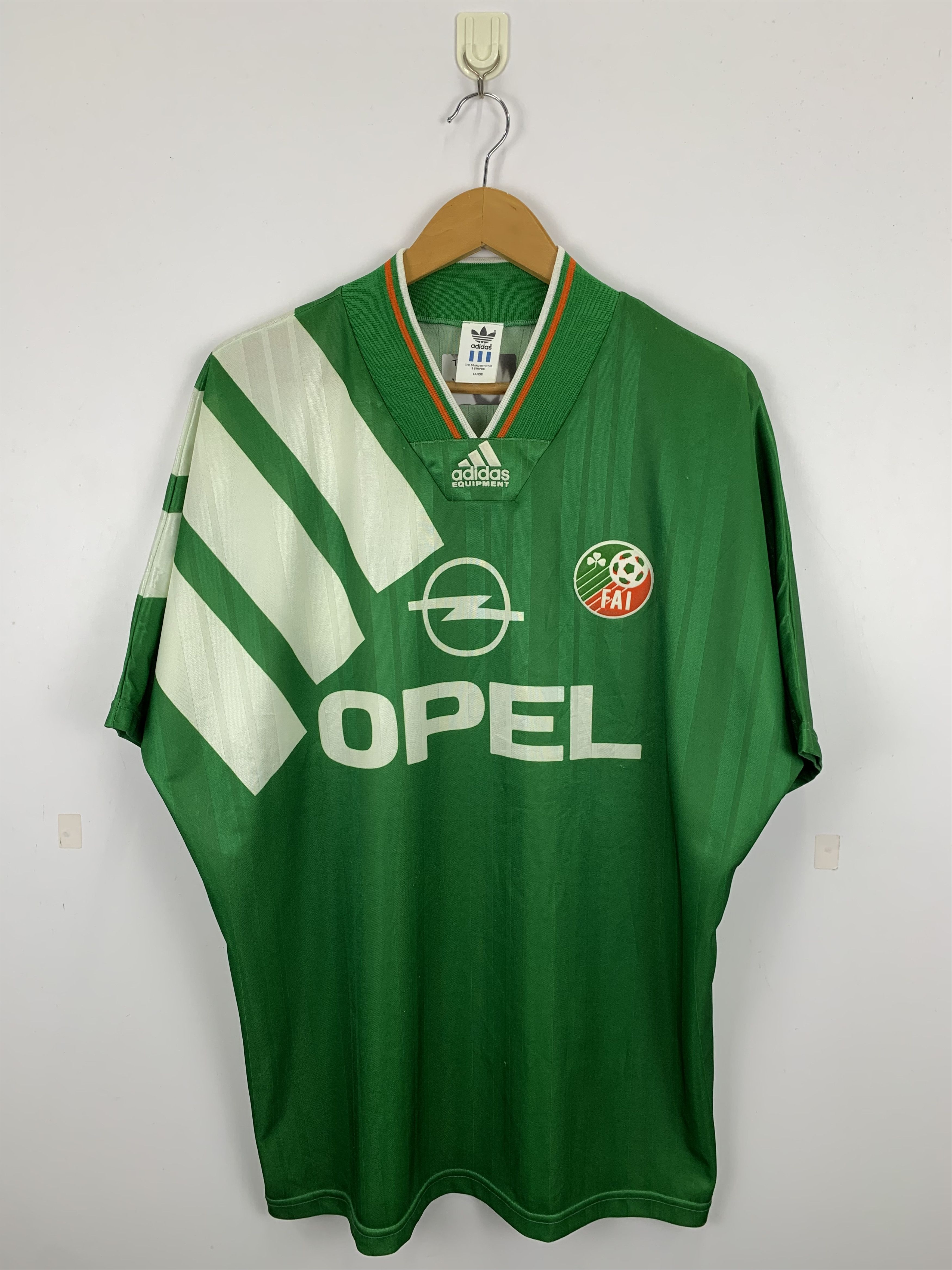 Adidas Vintage 90s Adidas Opel Ireland World Cup Jerseys Size US L / EU 52-54 / 3 - 1 Preview