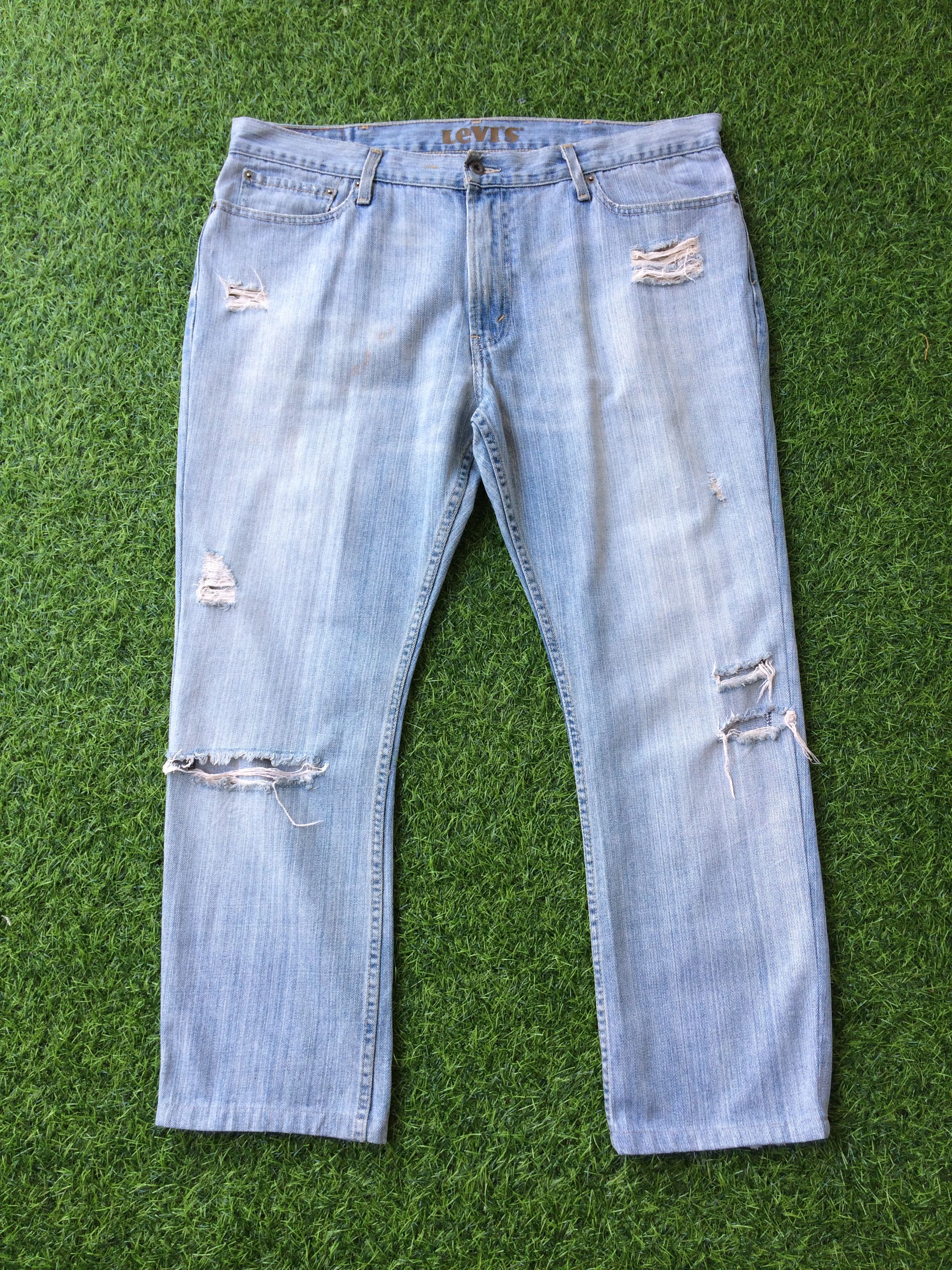 Levi's Vintage Distressed Levis 527 Ripped Plus Size Jeans #B-227 Size US 39 - 1 Thumbnail
