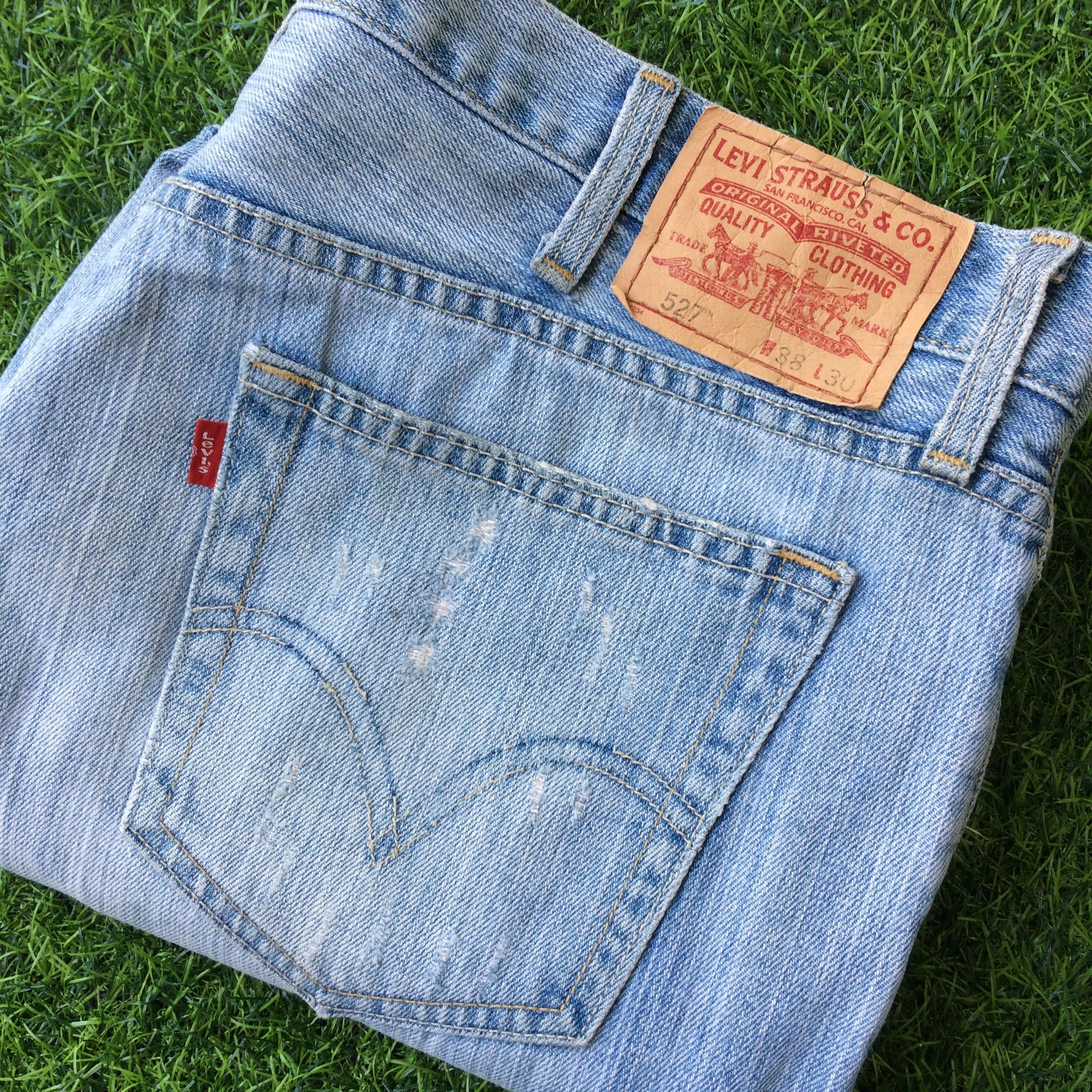 Levi's Vintage Distressed Levis 527 Ripped Plus Size Jeans #B-227 Size US 39 - 7 Thumbnail