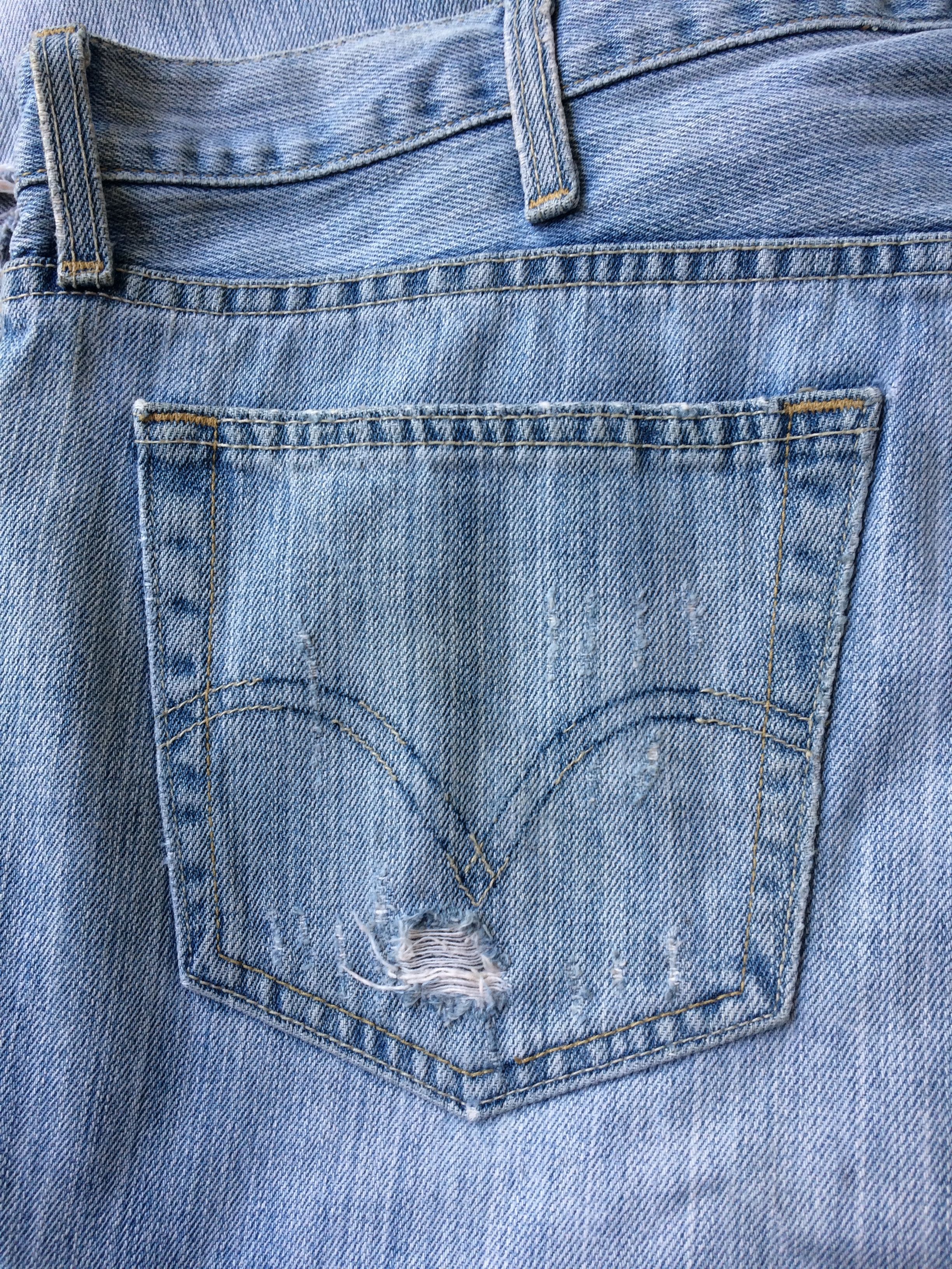 Levi's Vintage Distressed Levis 527 Ripped Plus Size Jeans #B-227 Size US 39 - 5 Thumbnail