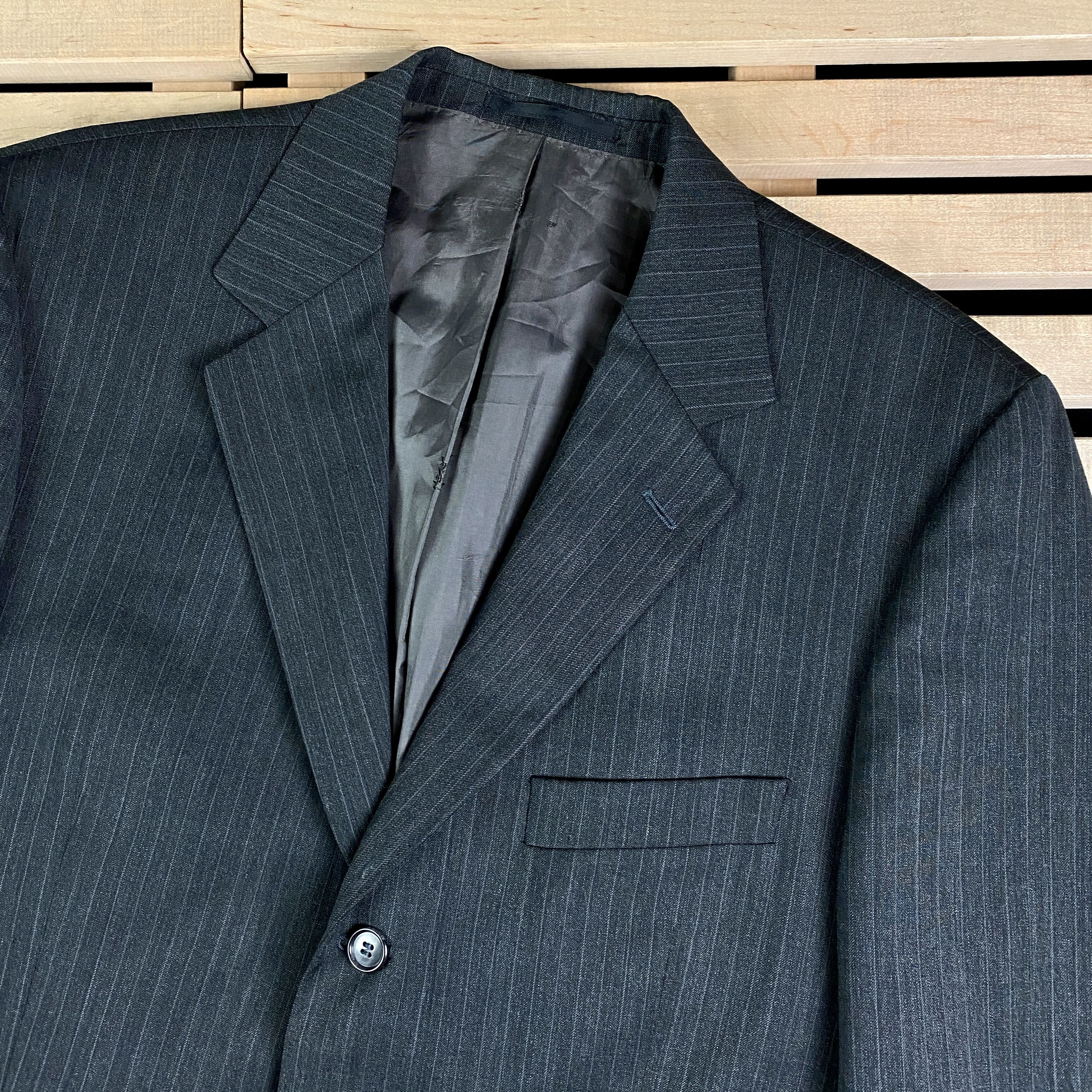 Vintage × Yves Saint Laurent Mens Wool Blazer Jacket Yves Saint Laurent Vintage Size 52R Size 52R - 2 Thumbnail