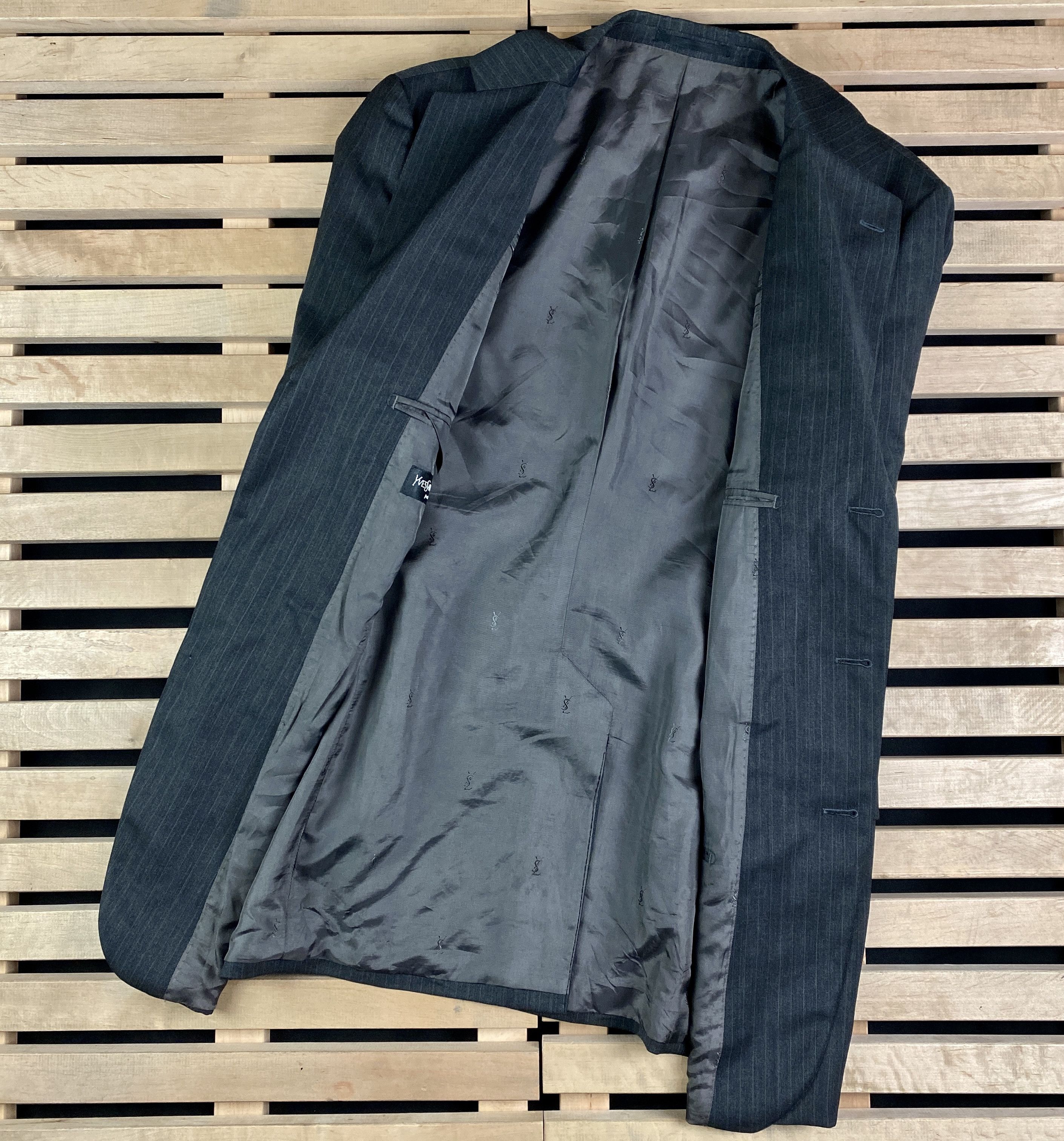 Vintage × Yves Saint Laurent Mens Wool Blazer Jacket Yves Saint Laurent Vintage Size 52R Size 52R - 4 Thumbnail