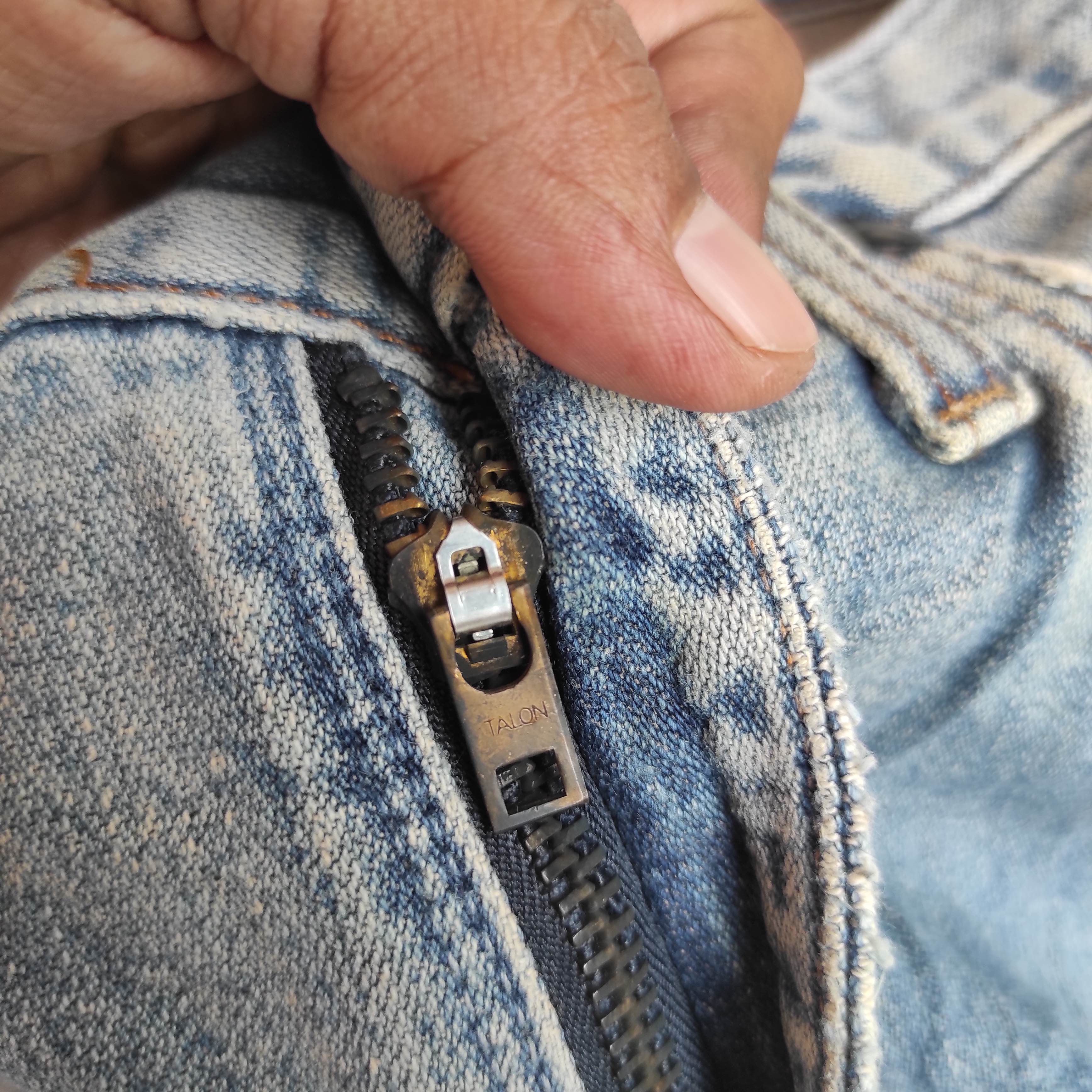 Wrangler Vintage 70s Wrangler Blue Bell Buckle Belt Selvedge Jeans Size US 28 / EU 44 - 14 Thumbnail
