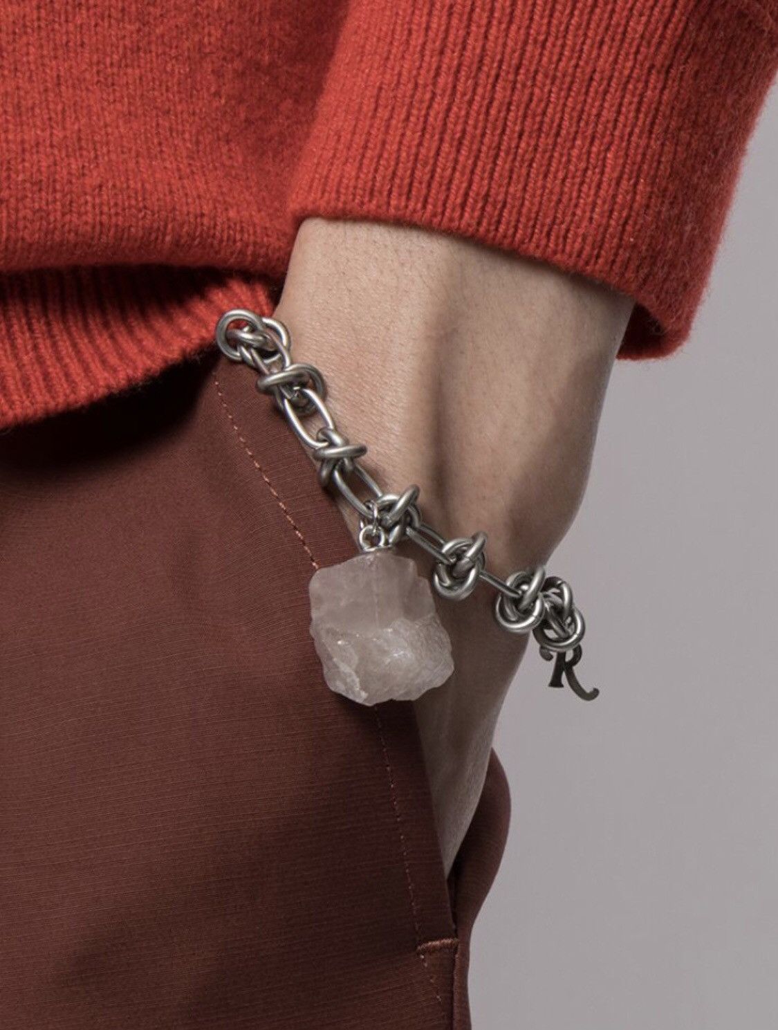 アクセサリー RAF SIMONS stone Charm bracelet silver Raf Simons RAF Simons Stone charm bracelet | Grailed