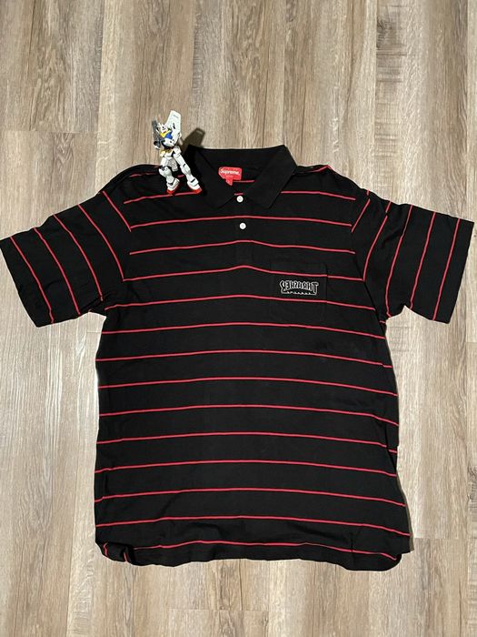 Supreme FW21 Supreme x Thrasher Stripe Polo | Grailed