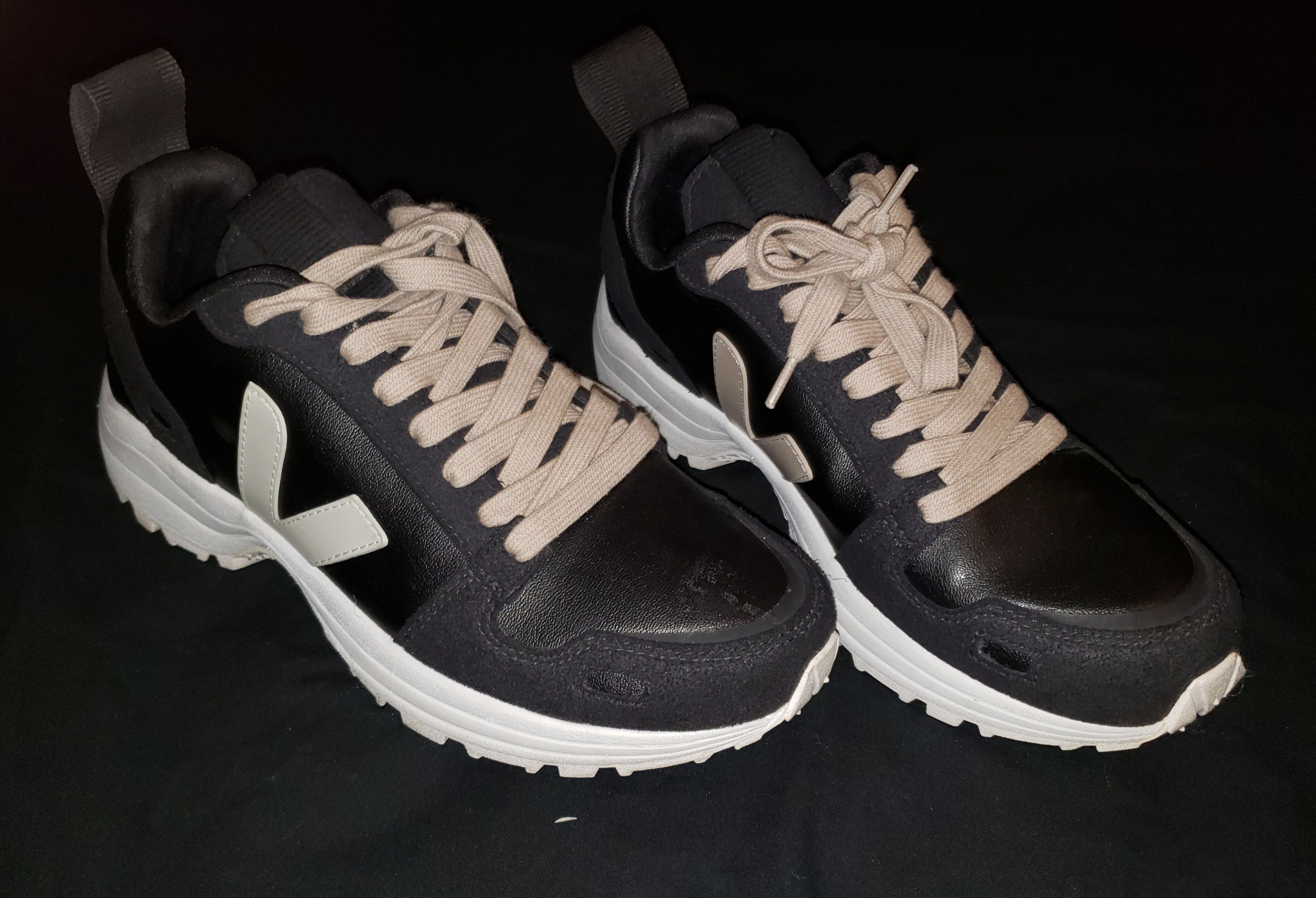 Rick Owens Rick Owens Veja Hiking Sneakers (Black/Pearl) | Grailed