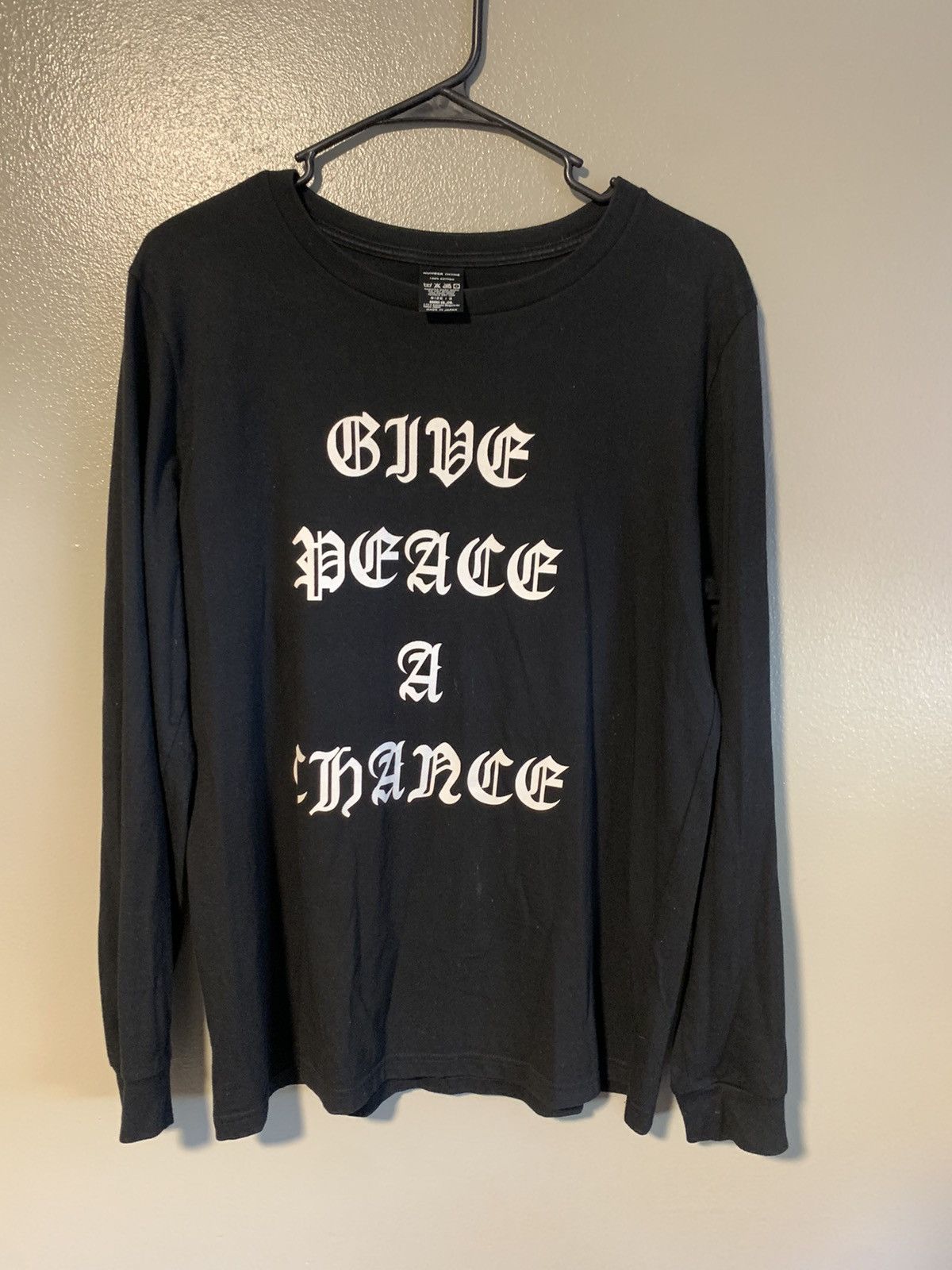 Number (N)ine Number nine give peace a chance long sleeve | Grailed