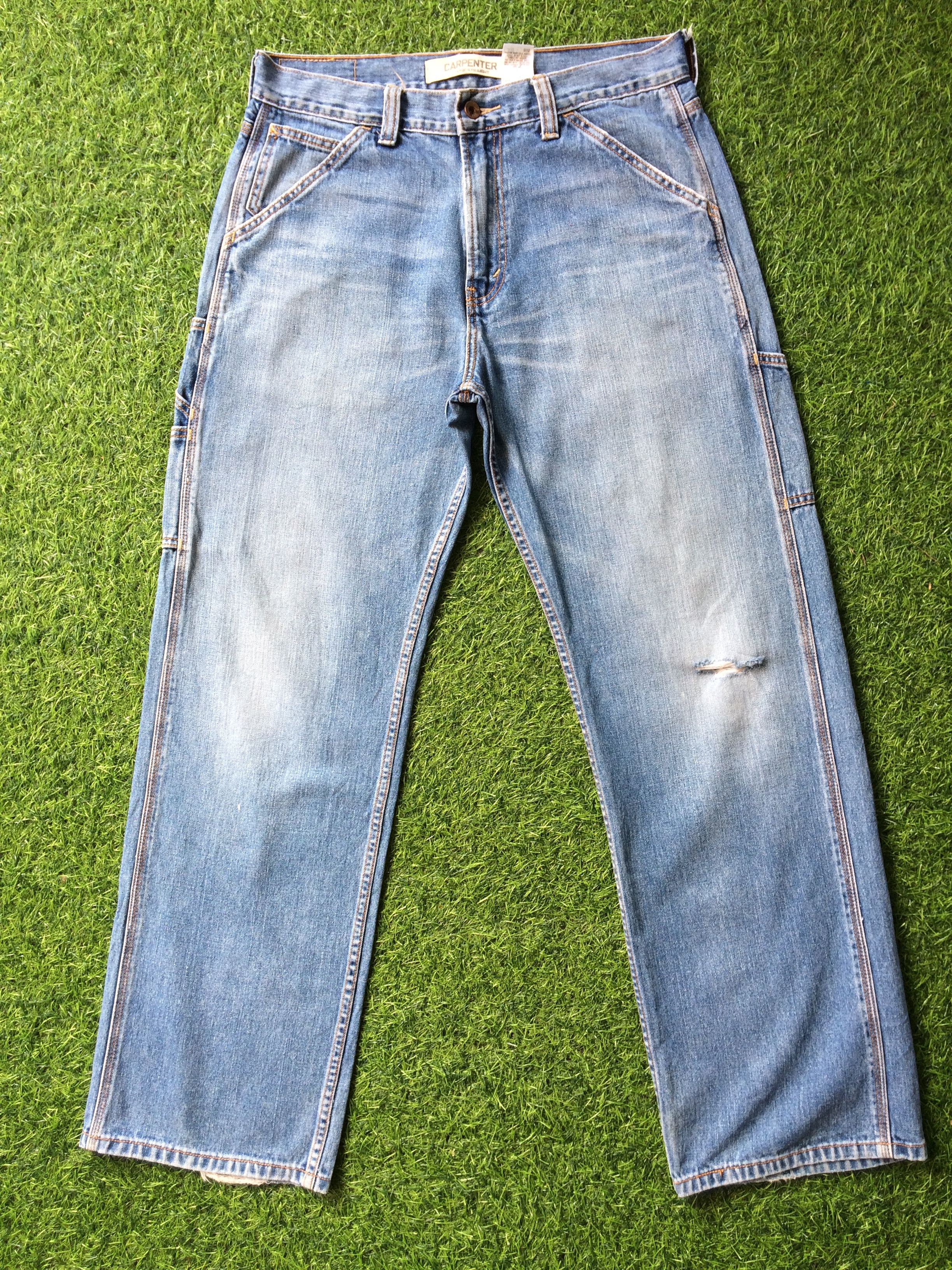 Levi's Distressed Levis Carpenter Workwear Denim Pants #B-709 Size US 33 - 3 Thumbnail