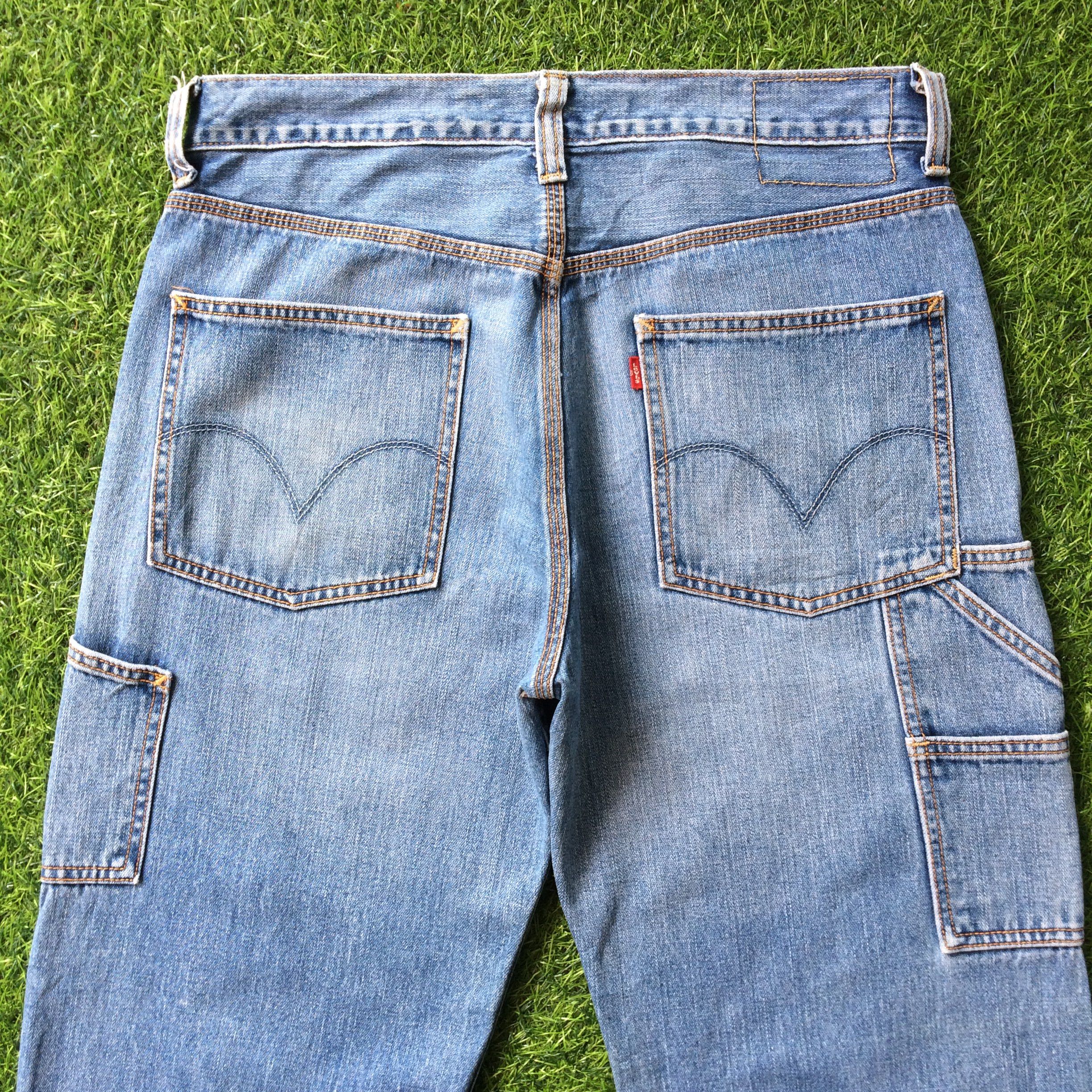 Levi's Distressed Levis Carpenter Workwear Denim Pants #B-709 Size US 33 - 1 Thumbnail