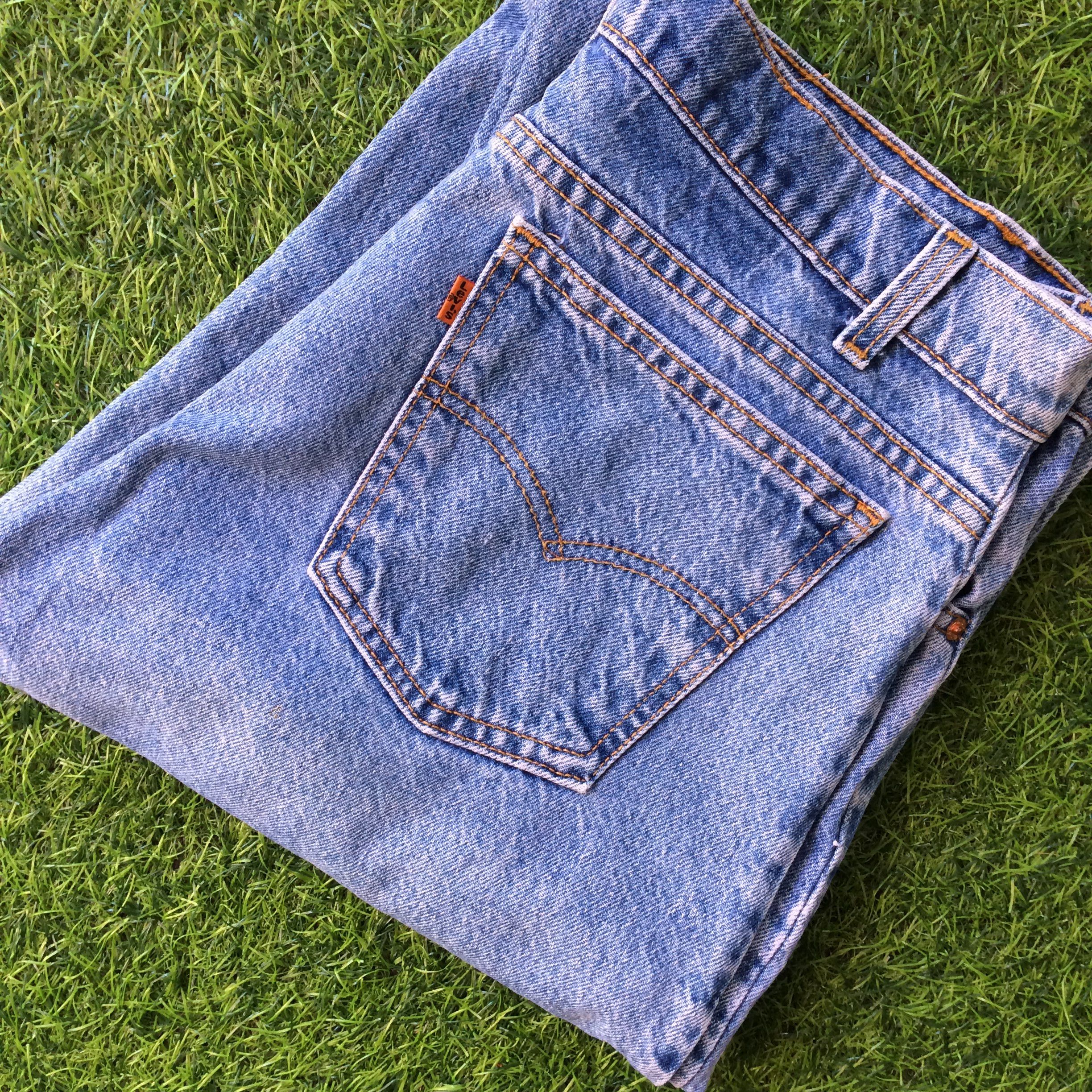 Levi's × Vintage Vintage Levis 550 Light Wash Jeans Orange Tab #B-925 Size US 35 - 7 Thumbnail