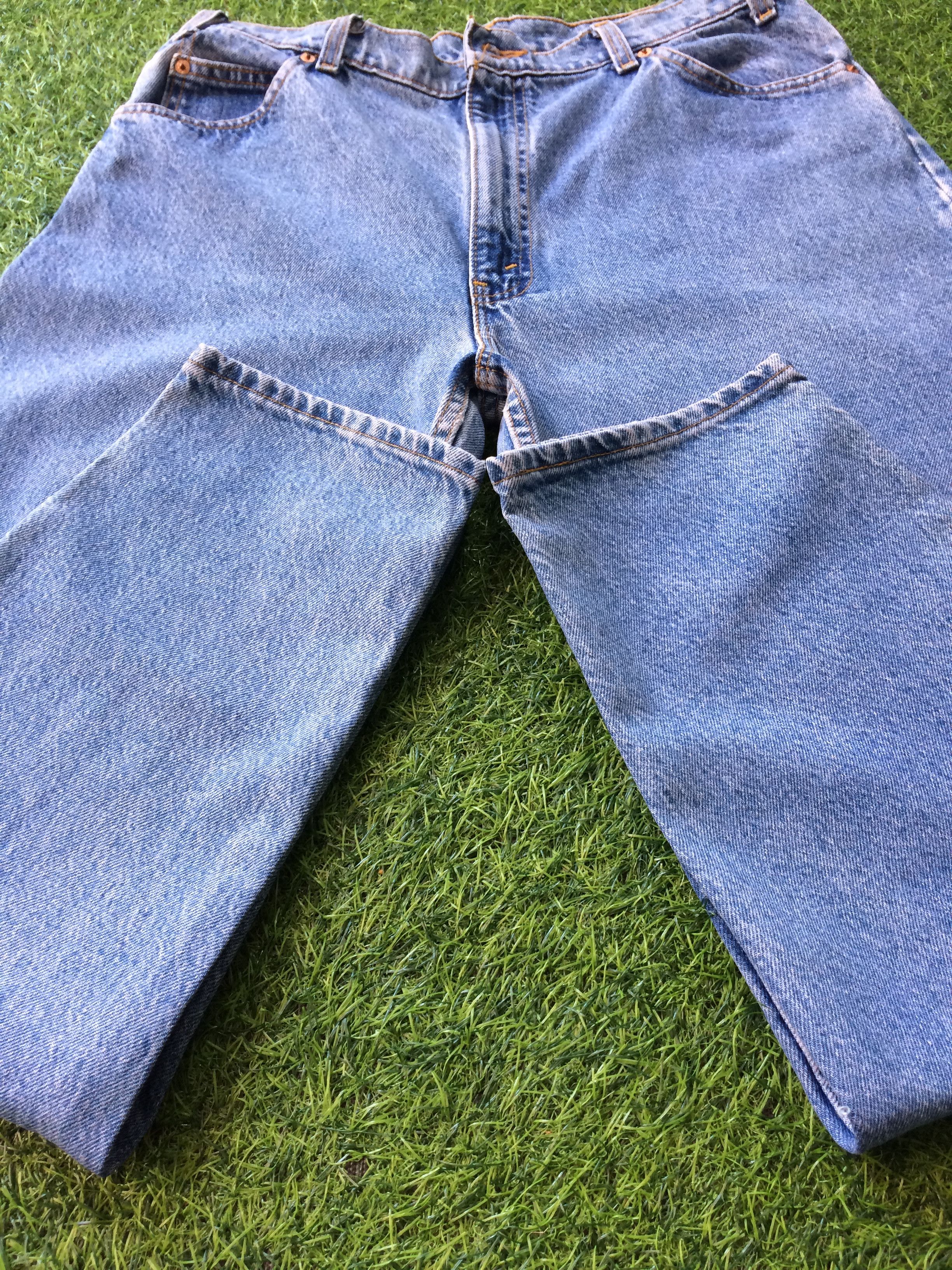 Levi's × Vintage Vintage Levis 550 Light Wash Jeans Orange Tab #B-925 Size US 35 - 5 Thumbnail