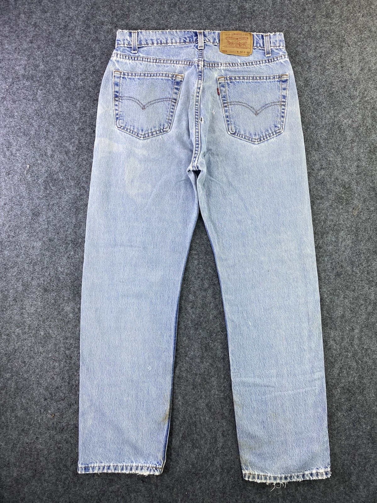 Levi's 90s VINTAGE LEVI'S 505 BLUE WASH JEANS - J630 Size US 34 / EU 50 - 2 Thumbnail