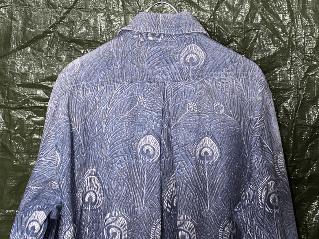 Vivienne Westwood AW 1994 "On Liberty" Gold Label Peacock Denim Western Shirt Size L / US 10 / IT 46 - 7 Thumbnail