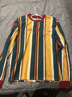 Guess kenmore striped long sleeve hot sale tee