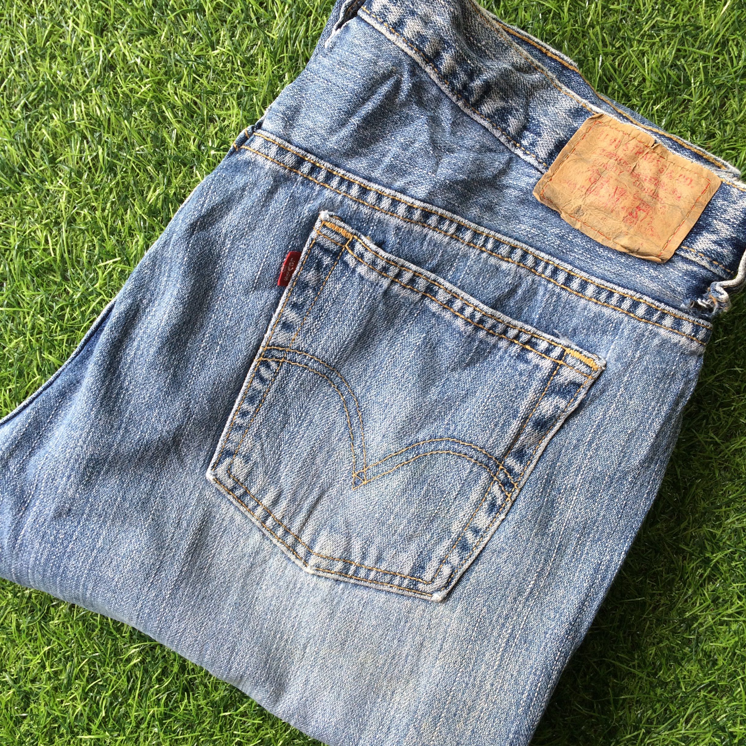 Levi's Vintage Distressed Levi's 515 Nouveau Bootcut Jeans #B-764 Size 35" - 8 Thumbnail