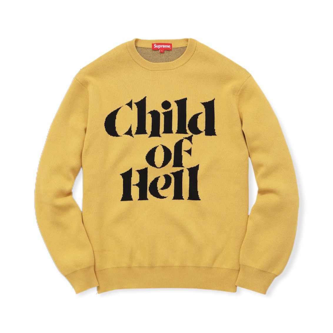 Supreme FW15 Child Of Hell Sweater Yellow Grailed