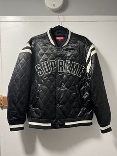 Supreme Quilted Satin Bomber | Grailed