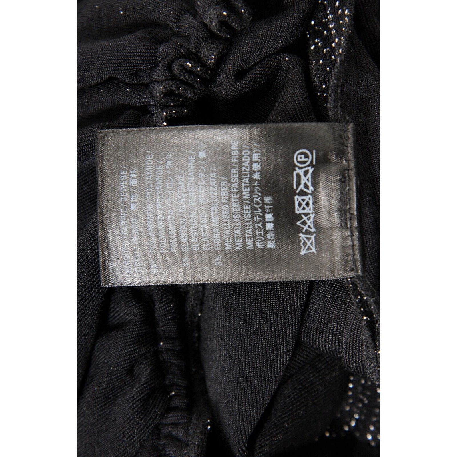 Balenciaga Black Silver Sequin Crystal Wrap Mini Dress Size XS / US 0-2 / IT 36-38 - 11 Thumbnail