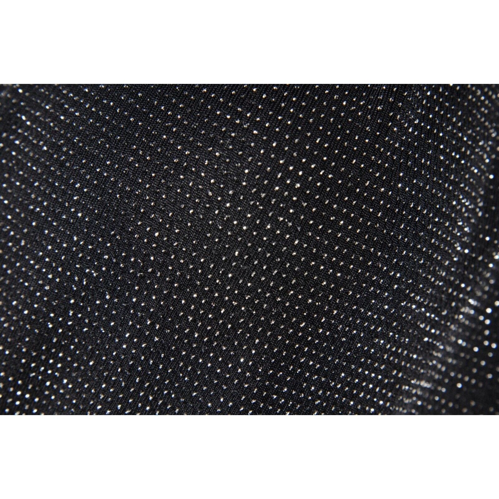 Balenciaga Black Silver Sequin Crystal Wrap Mini Dress Size XS / US 0-2 / IT 36-38 - 4 Thumbnail