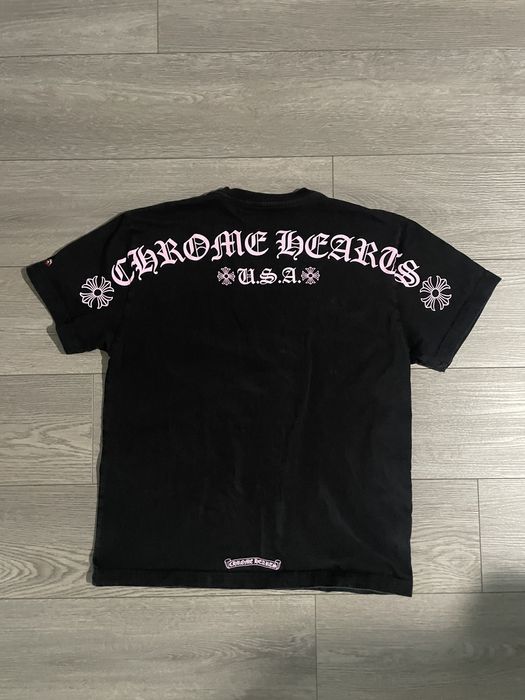 Chrome Hearts Chrome Hearts Matty Boy Pink Shoulder Logo Tee | Grailed