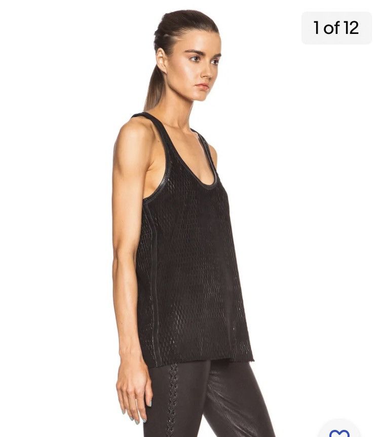 Isabel Marant Isabel Marant Felton Goatskin Perforated Leather Tank Vest Size XS / US 0-2 / IT 36-38 - 3 Thumbnail