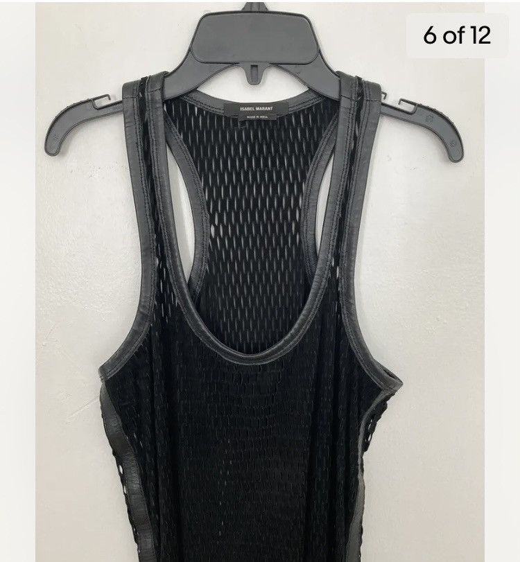 Isabel Marant Isabel Marant Felton Goatskin Perforated Leather Tank Vest Size XS / US 0-2 / IT 36-38 - 5 Thumbnail