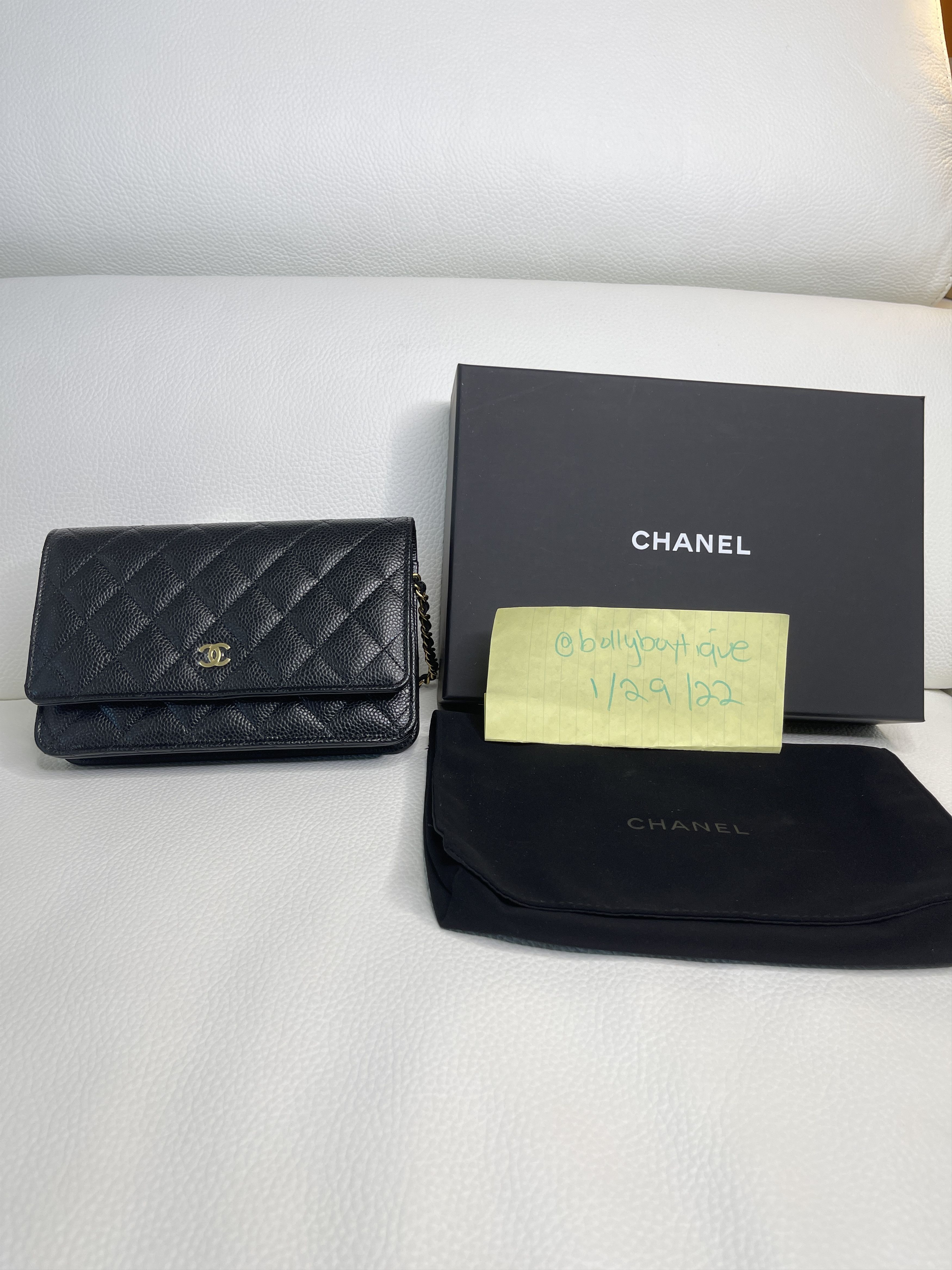 Brand New Classic Timeless Chanel WOC - Caviar Black w/Gold