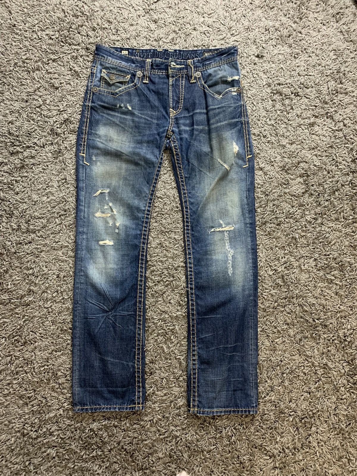 Denime River de cru jeans Mae Los Angeles California Premium Jeans Size US 32 / EU 48 - 3 Thumbnail