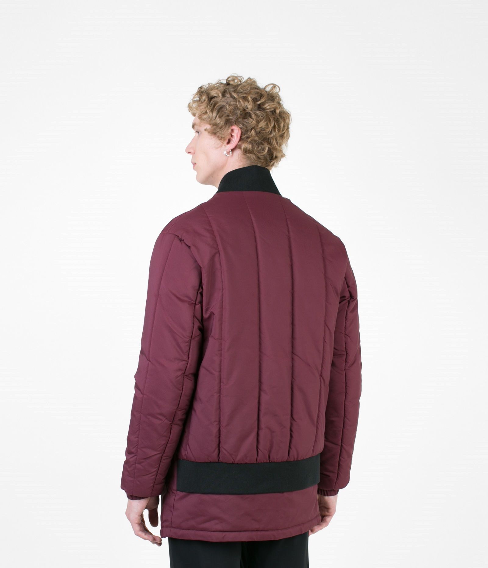 Alexander McQueen McQueen McQ Hybrid MA Bomber Jacket - Burgundy Size US S / EU 44-46 / 1 - 14 Thumbnail