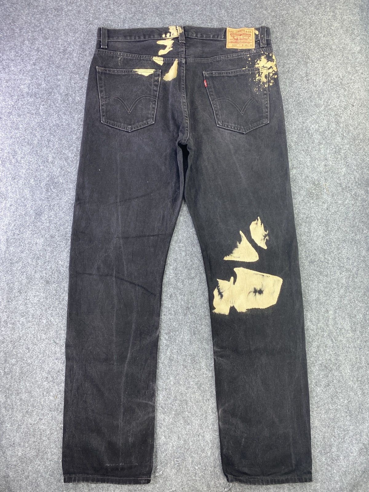Levi's VINTAGE LEVI'S 505 BLEACHED BLACK JEANS - J633 Size US 38 / EU 54 - 2 Thumbnail